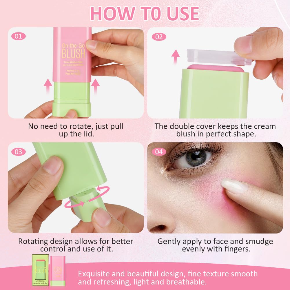 LOPHE Cream Blush Stick - 3 Pieces Set
