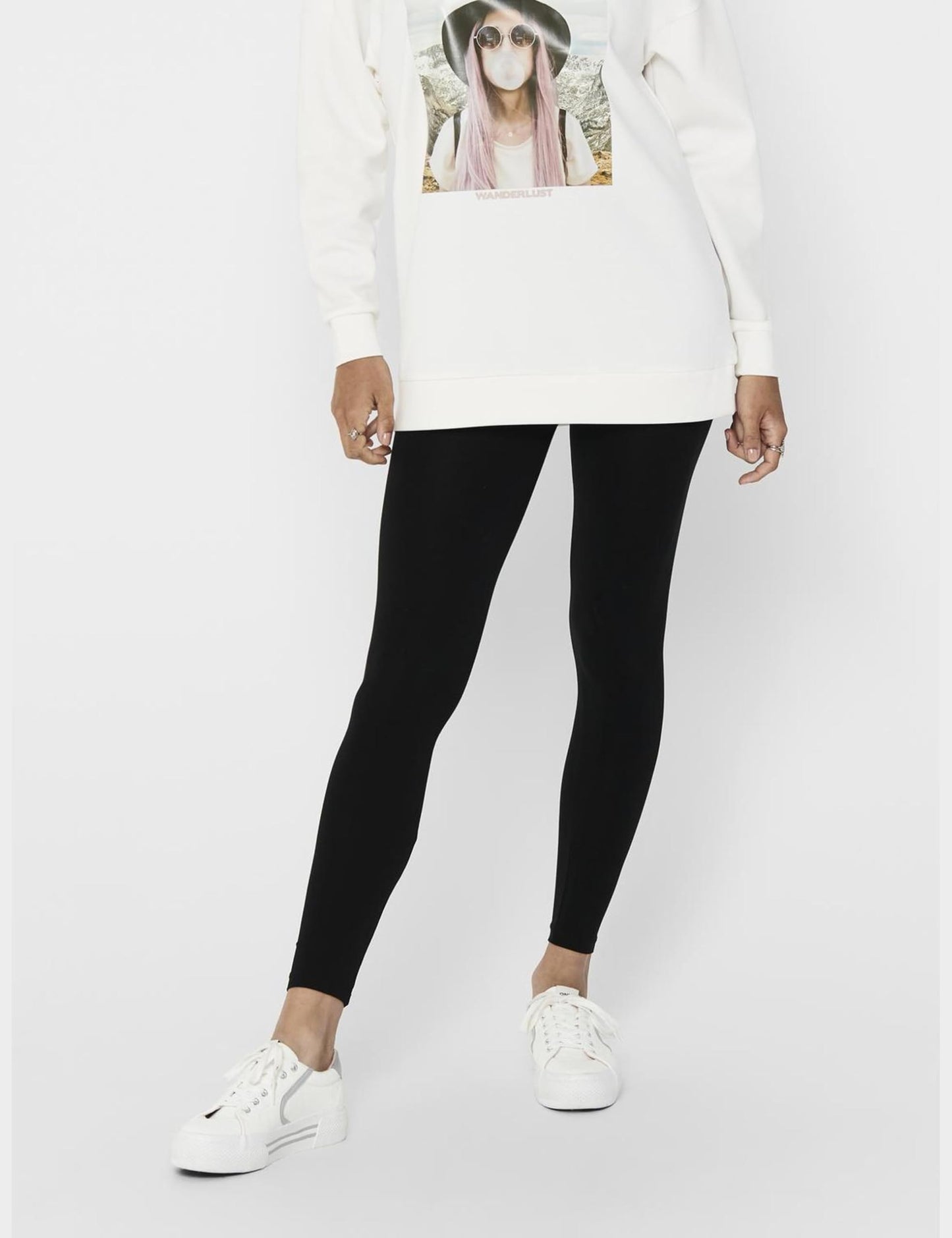 Women's Slim Fit Leggings - Black Cotton Stretch Leggings