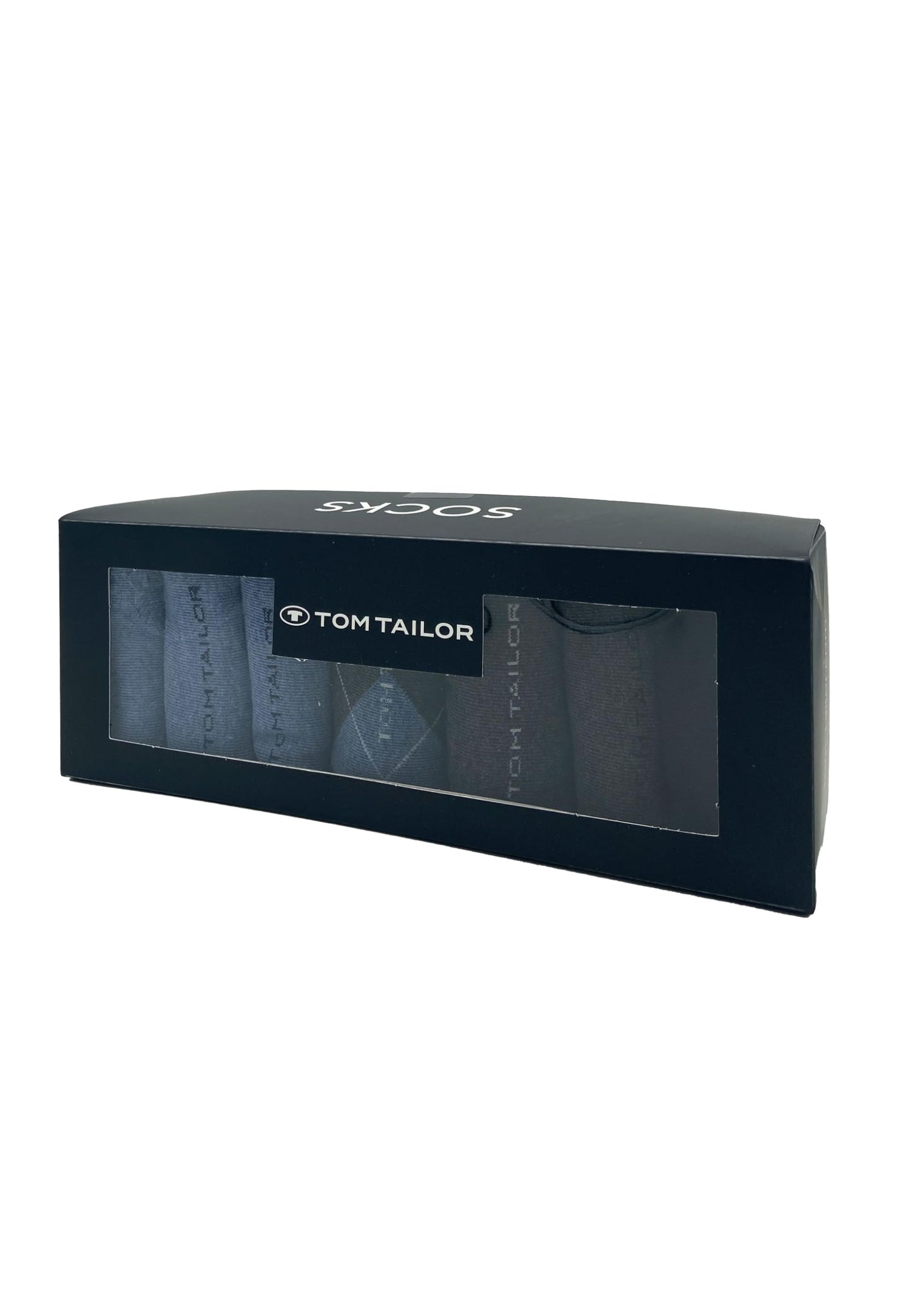 TOM TAILOR Men’s Socks – 7 Pairs in Striped Everyday Cotton Box