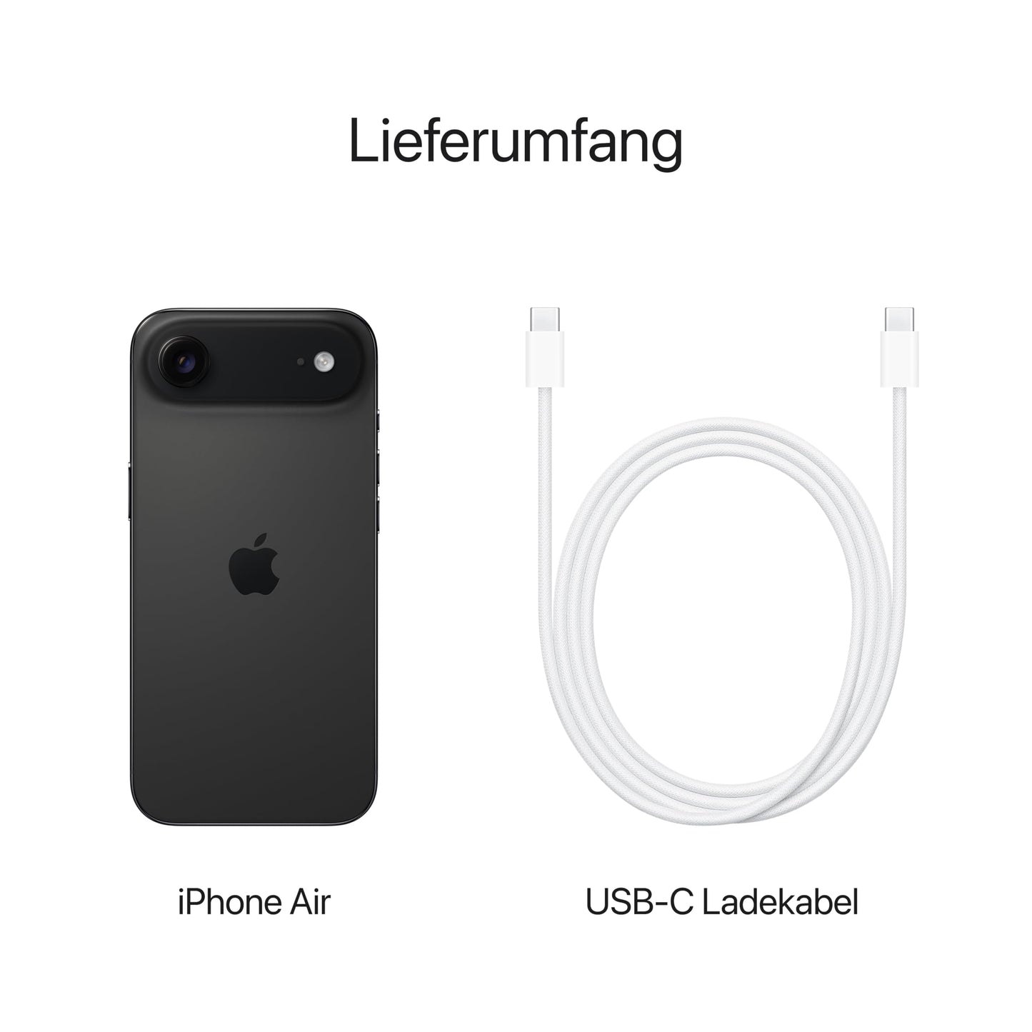 Apple iPhone Air 256 GB: Dünnstes iPhone Aller Zeiten, 6,5" Display mit Promotion bis zu 120 Hz, starker A19 Pro Chip, Center Stage Frontkamera, Batterie für den ganzen Tag, eSim; Wolkenweiß