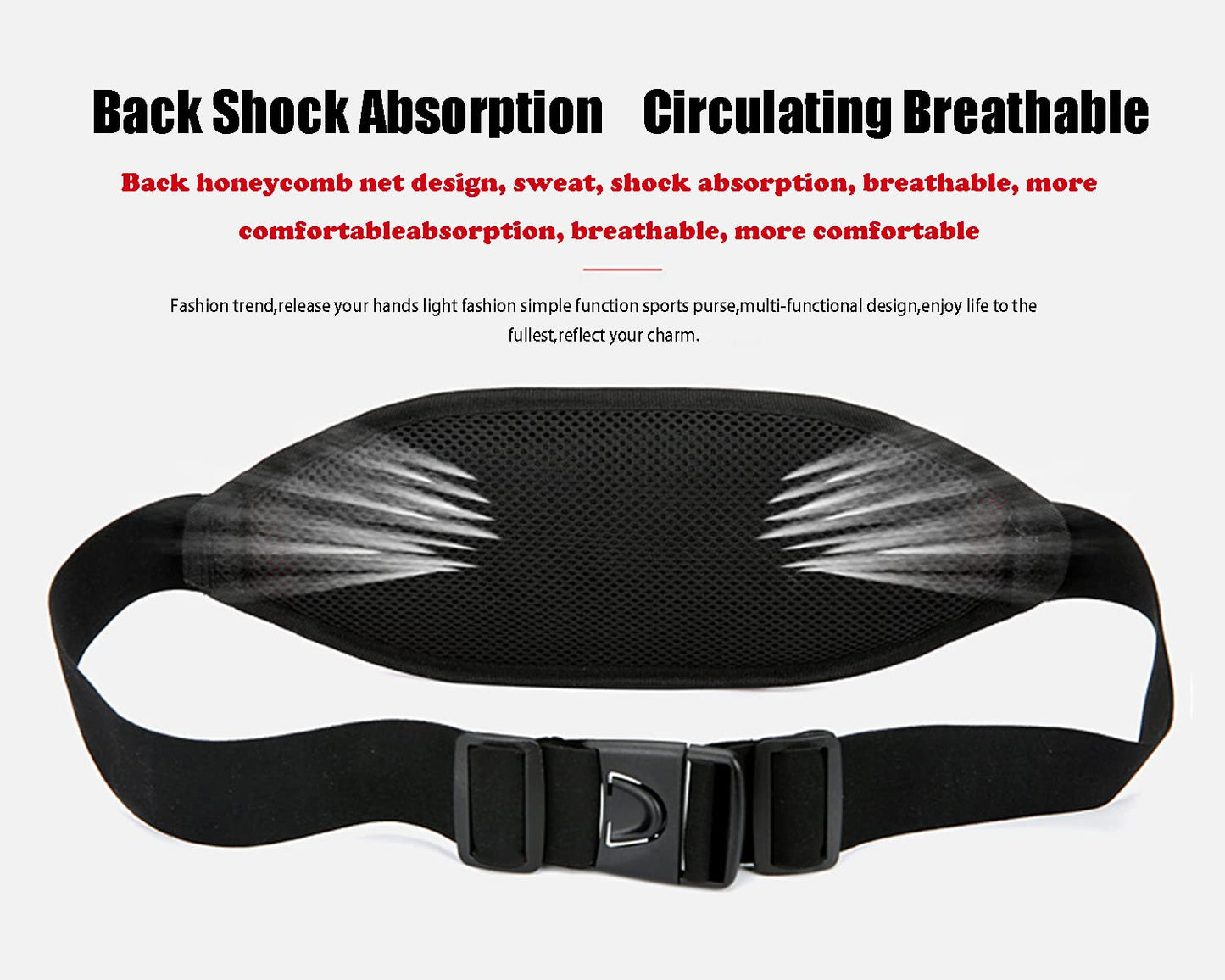 QKUDS Running Belt Waist Pack – Waterproof Fanny Pack