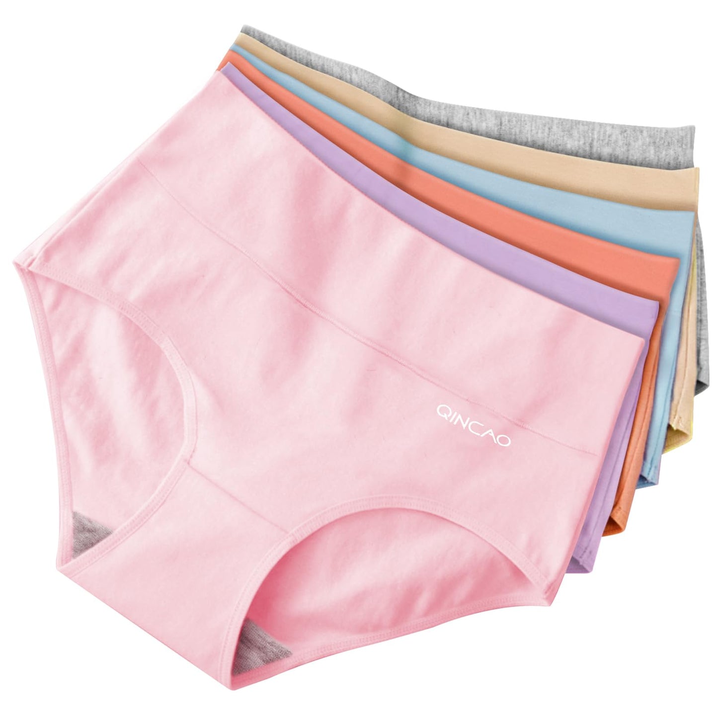 Women's High Waist Cotton Briefs Underwear 6-Pack