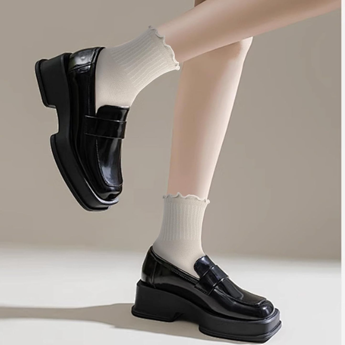 6 Pairs Women's Ruffle Socks – Cute Casual Ankle Crew Socks