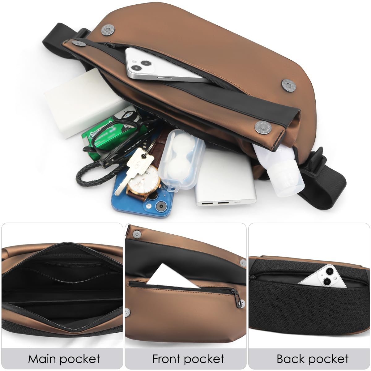 REETEE Waterproof Waist Bag – Multifunctional Sling Bag for Men & Women