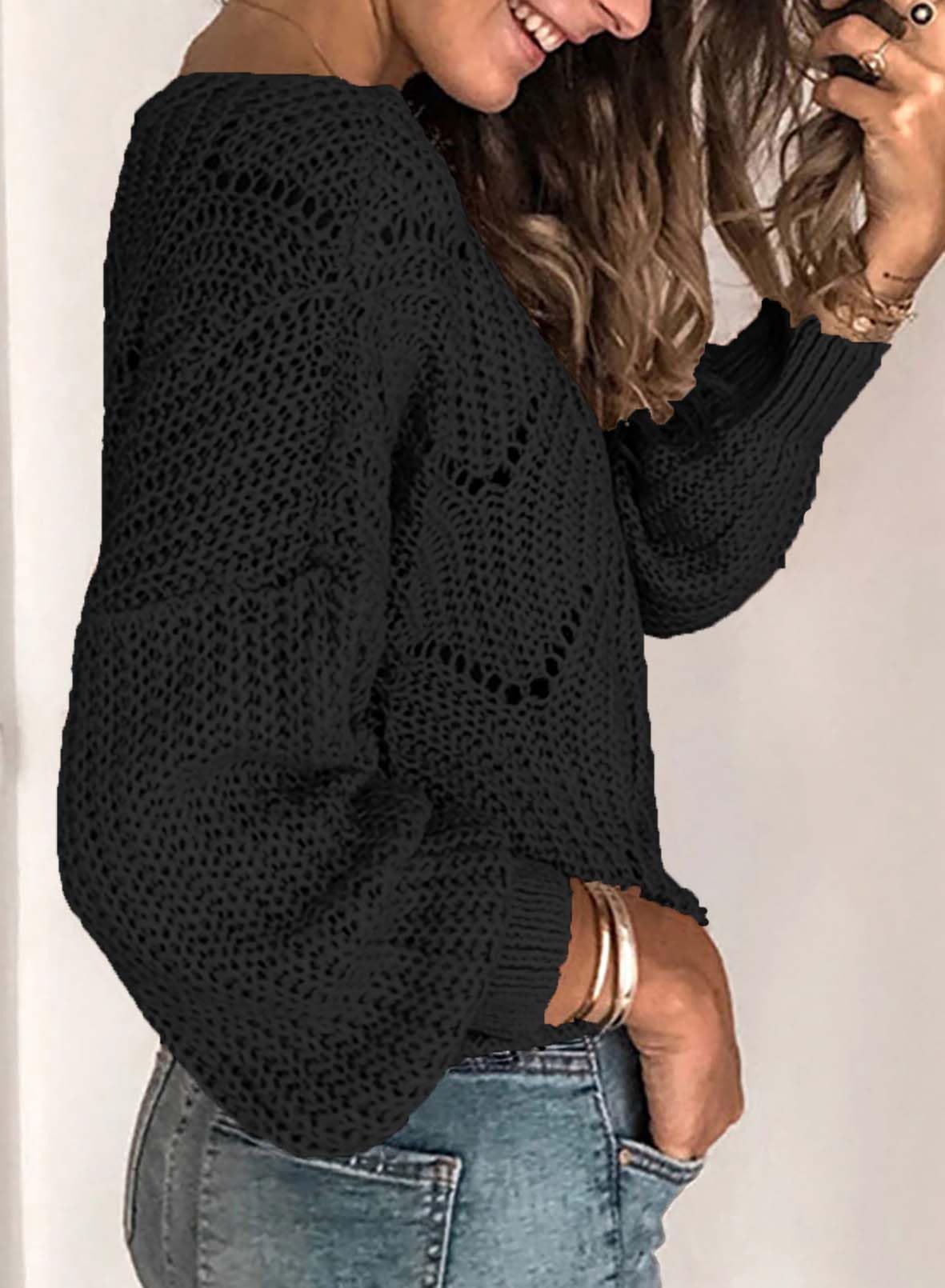 Dokotoo Women’s Knit Sweater – Elegant Crewneck Pullover