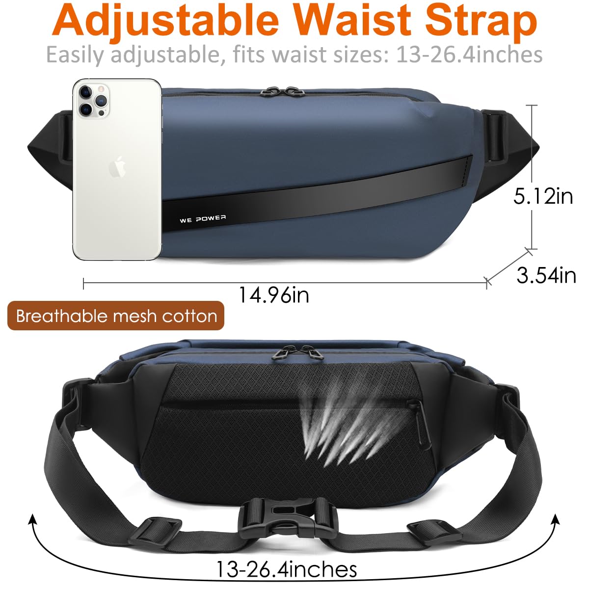 REETEE Waterproof Waist Bag – Multifunctional Sling Bag for Men & Women