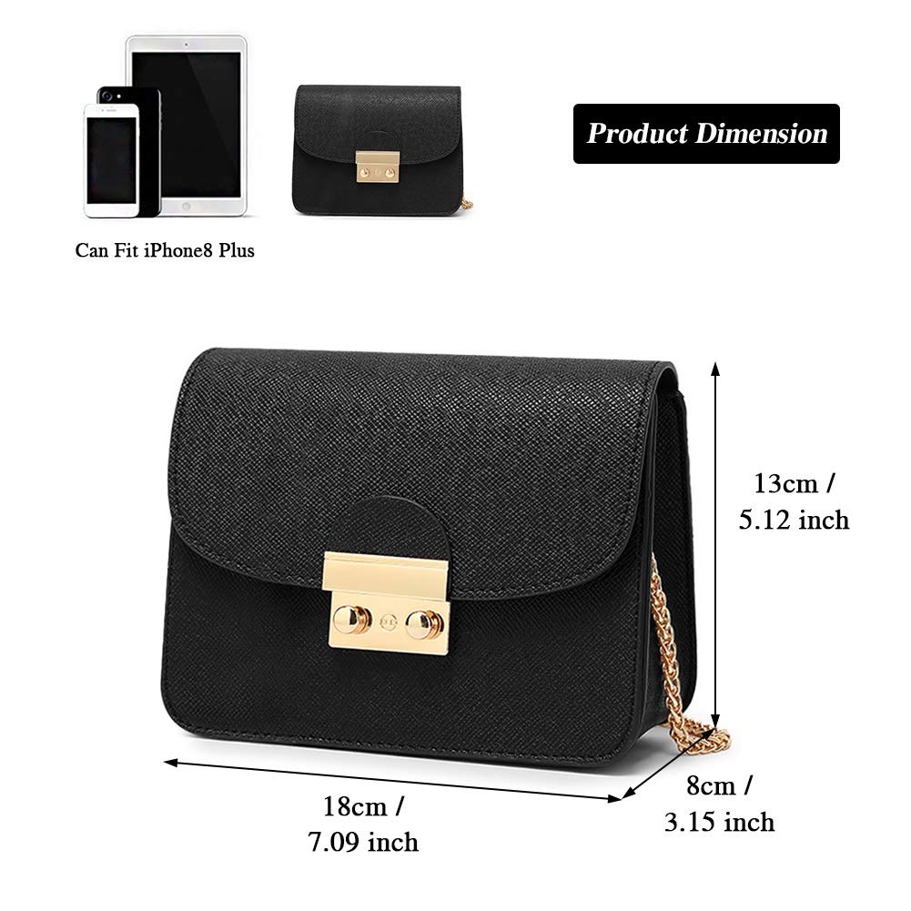 Mini Crossbody Bag for Women – Vintage Clutch Shoulder Bag with Chain Strap