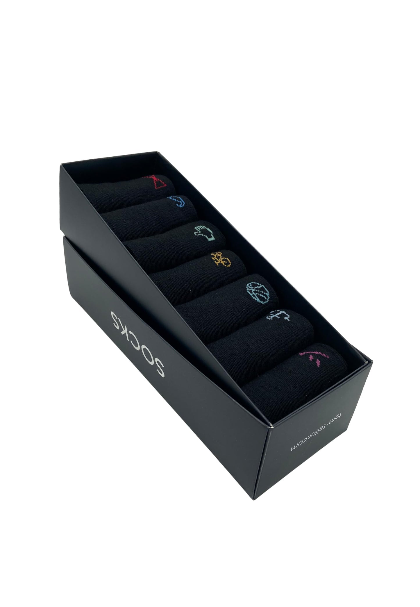 TOM TAILOR Men’s Socks – 7 Pairs in Striped Everyday Cotton Box