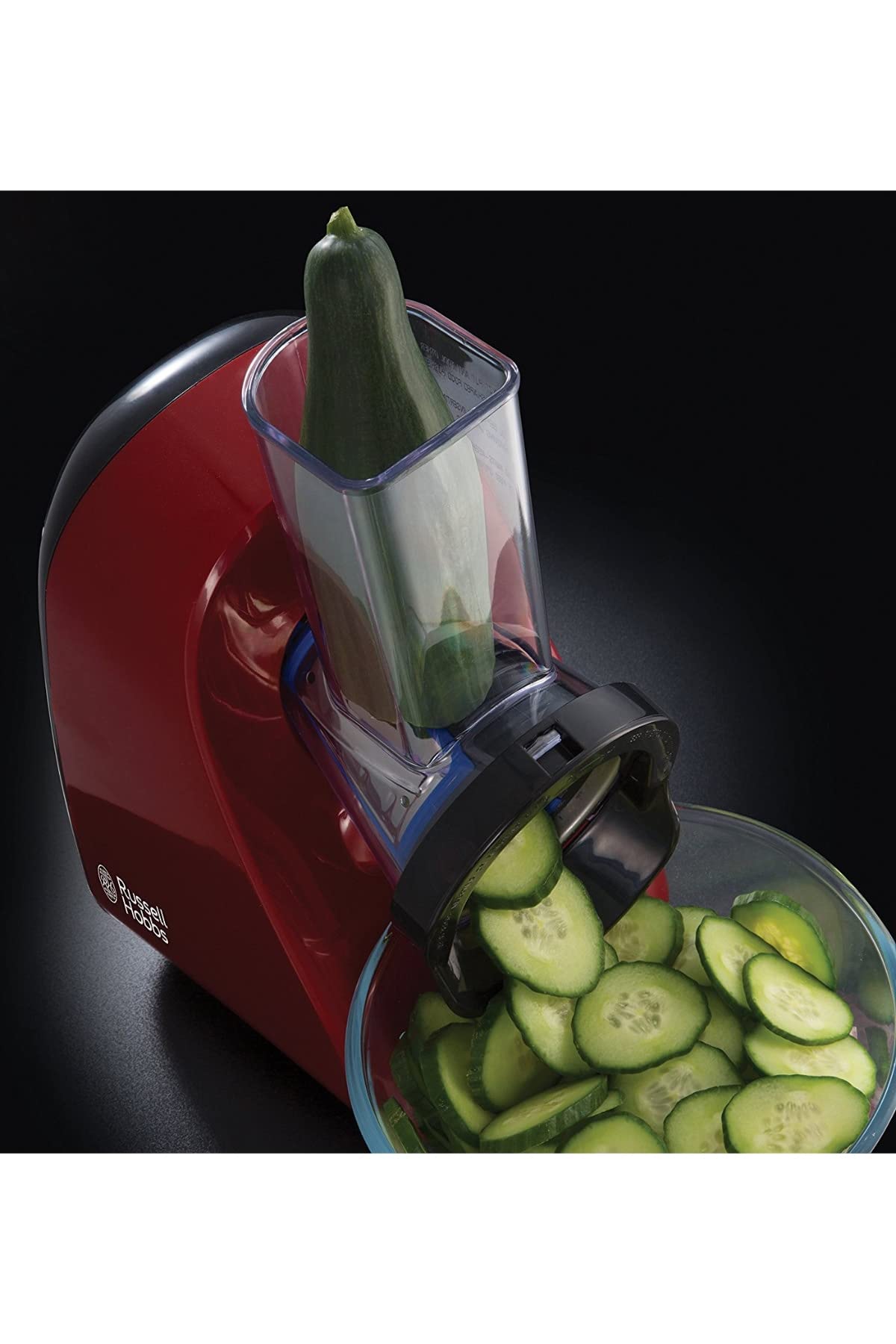 Russell Hobbs Zerkleinerer elektrisch Mini [Glasbehälter inkl. Aufbewahrungsdeckel] Desire Rot (500ml, Gemüsezerkleinerer, Mixer, Multi-& Universalzerkleinerer f. Gemüse, Obst & Fleisch) 24660-56