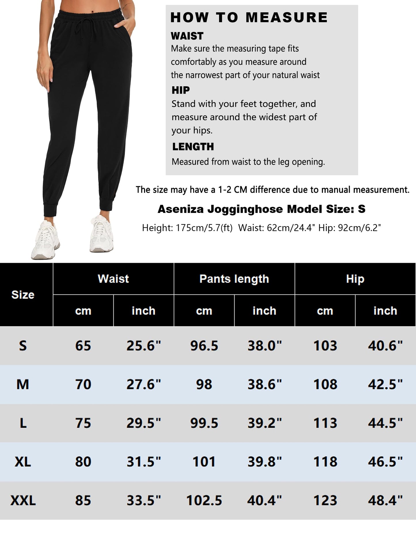 Aseniza Women's Jogging Pants – High Waist Cotton Sports Pants