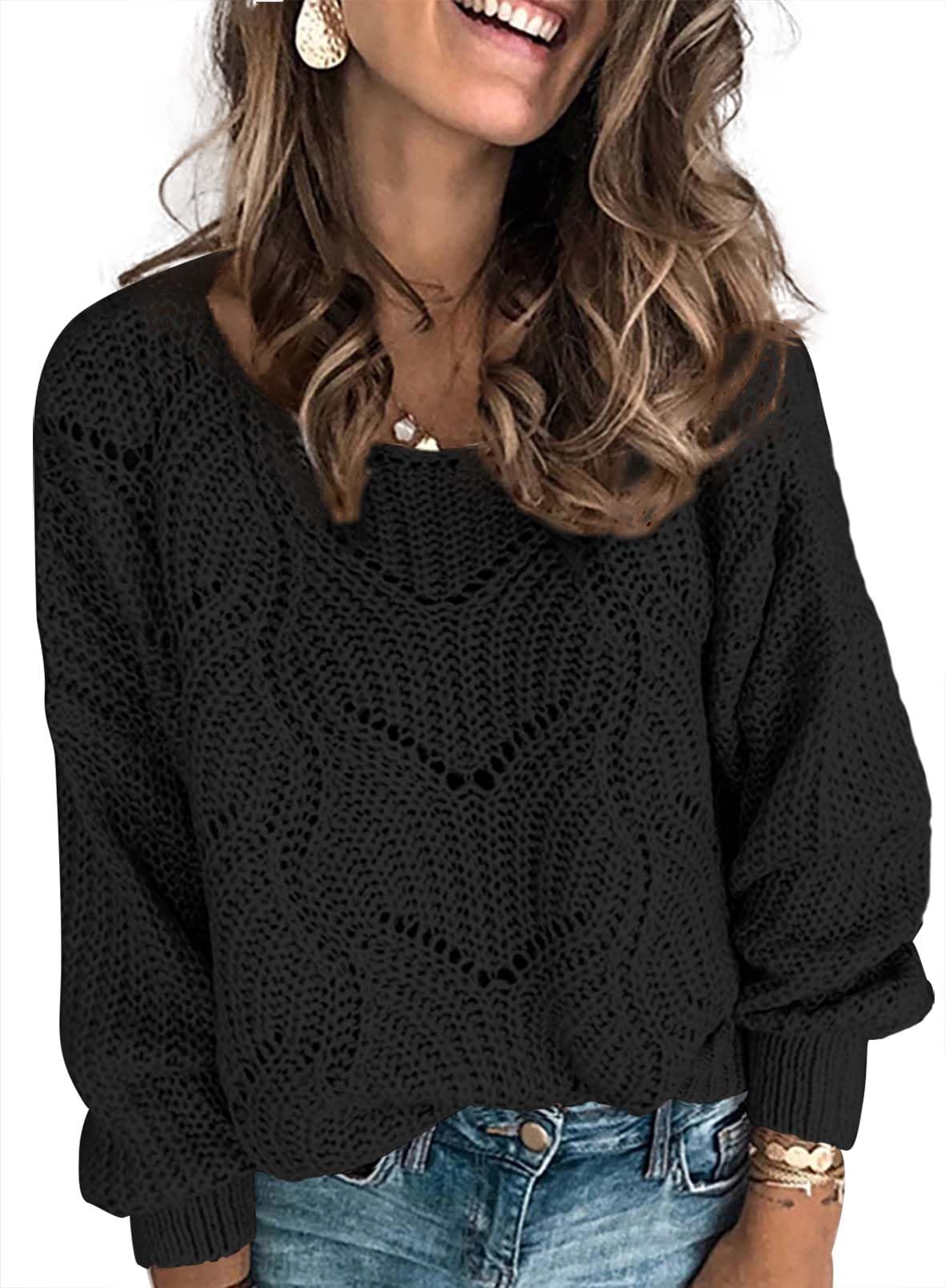 Dokotoo Women’s Knit Sweater – Elegant Crewneck Pullover