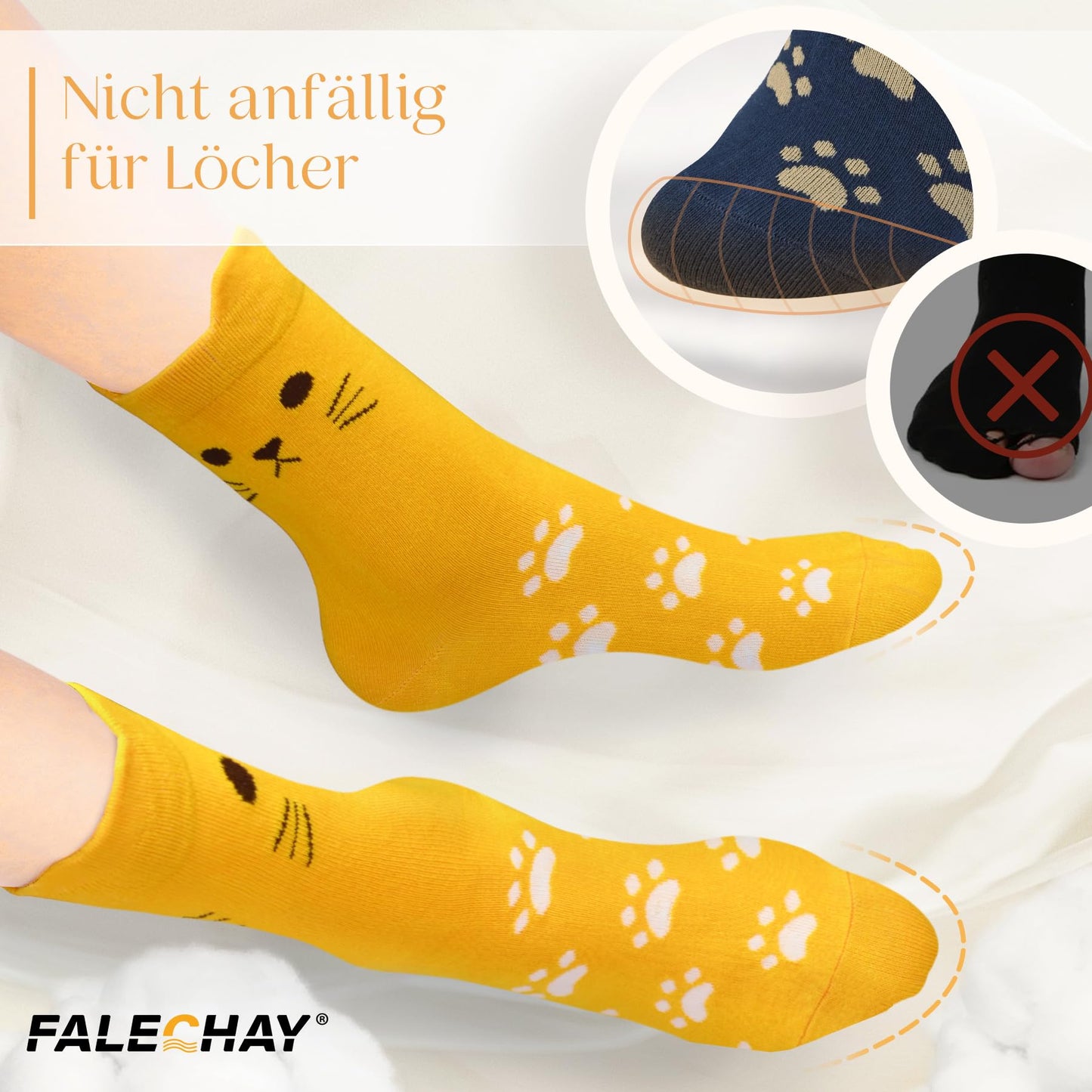 Falechay Women's Socks 10 Pairs – Colorful Cotton Sports Socks