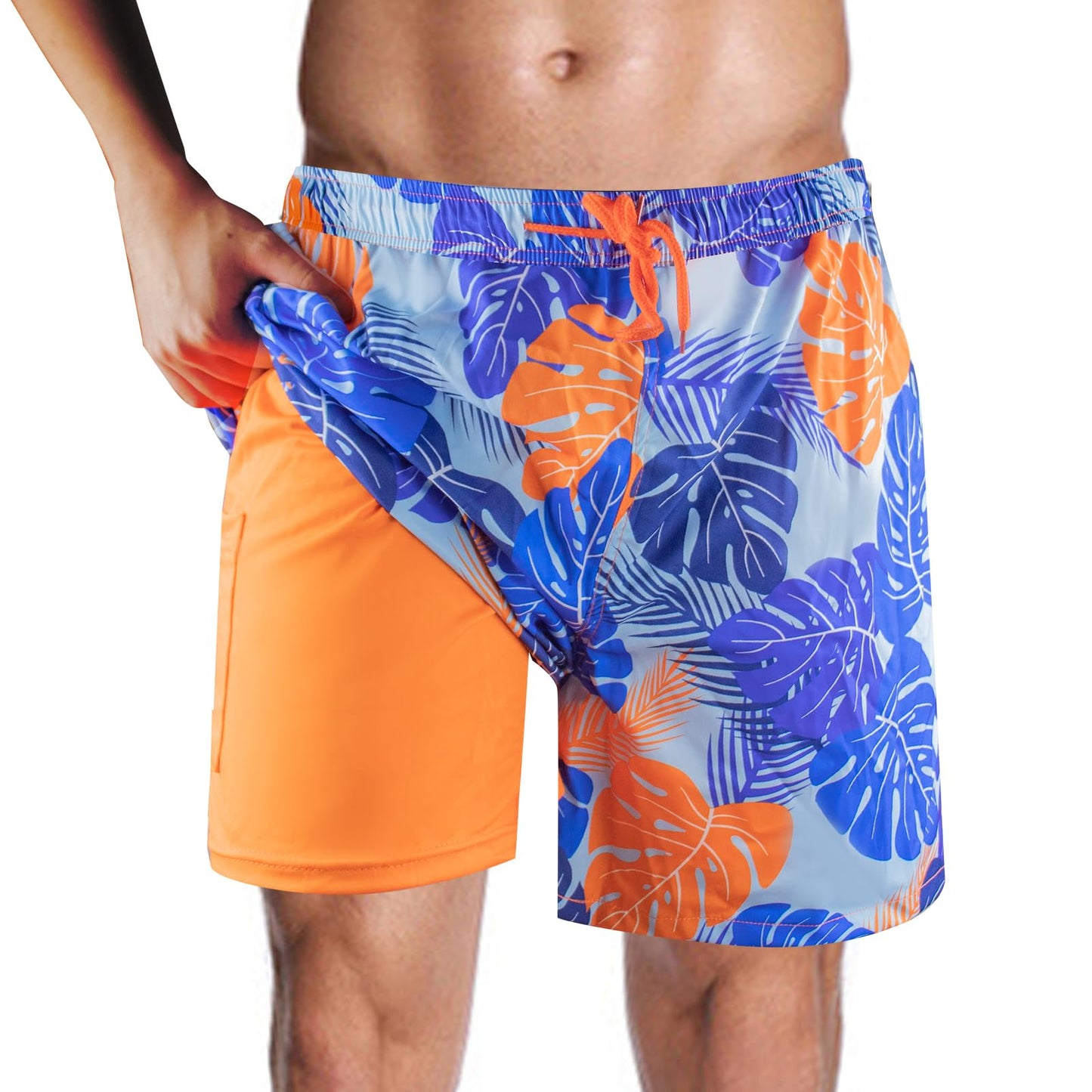 Men’s 2-in-1 Quick-Dry Swim Shorts – Compression Liner Boardshorts