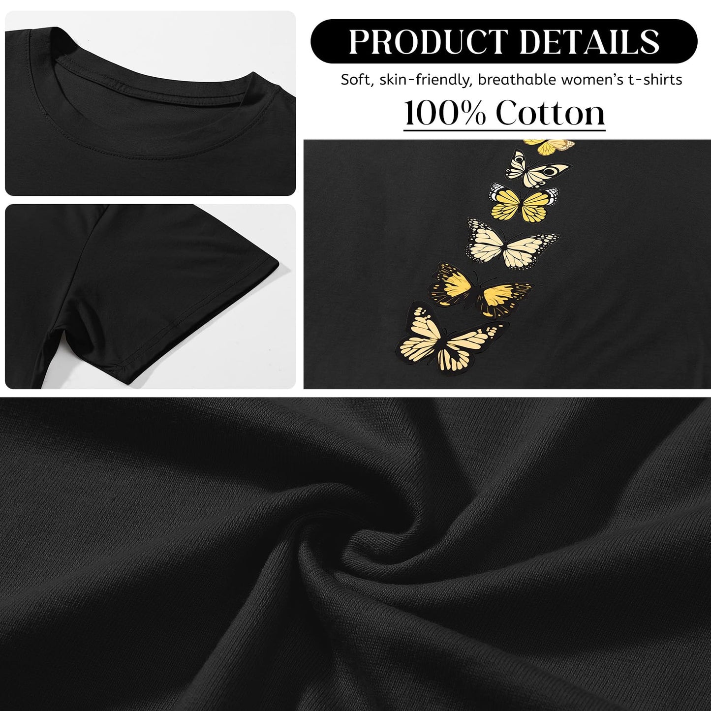 Women’s Oversized Butterfly Print T-Shirt
