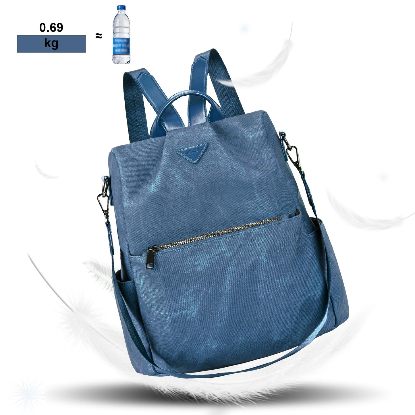 Small Vegan Leather Anti-Theft Backpack for Women