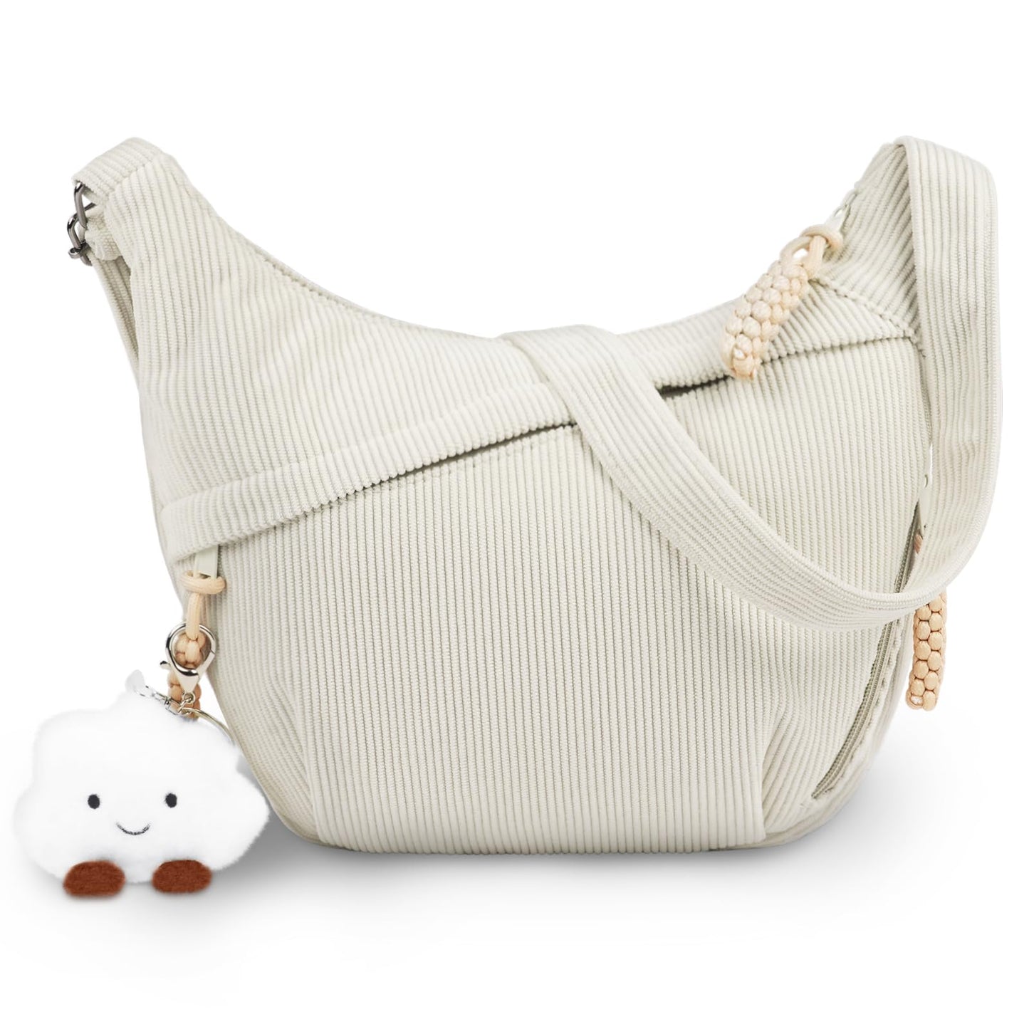 Aucuu Women’s Corduroy Halfmoon Crossbody Bag