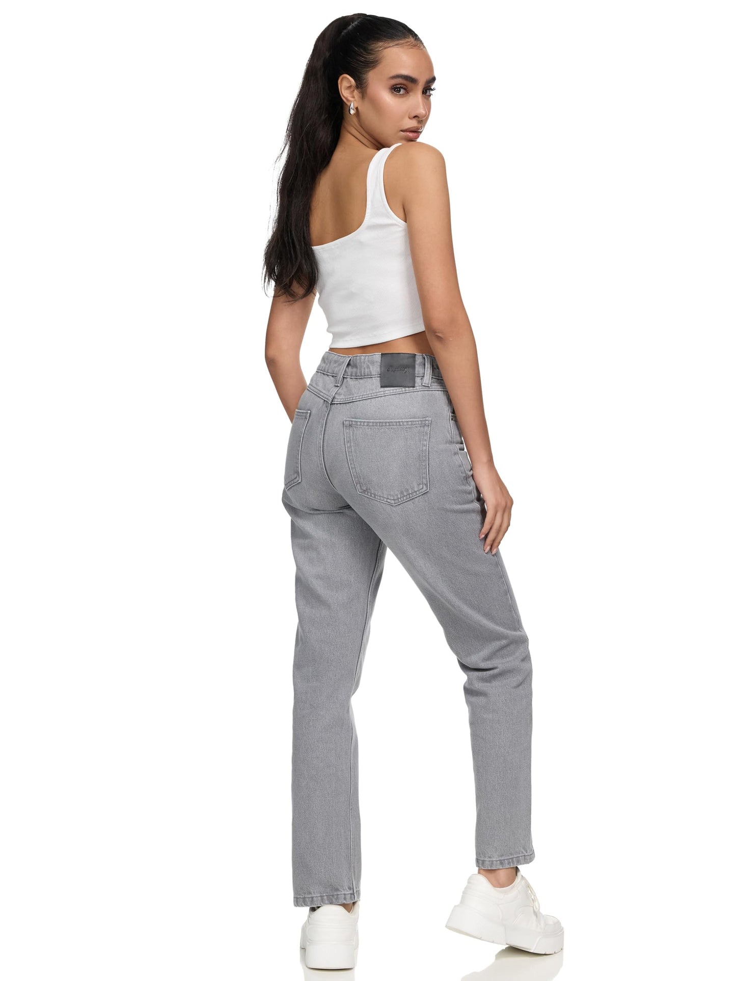 REPUBLIX Women’s Loose Fit Jeans RJ-1002 – Mid-Rise 100% Cotton Denim
