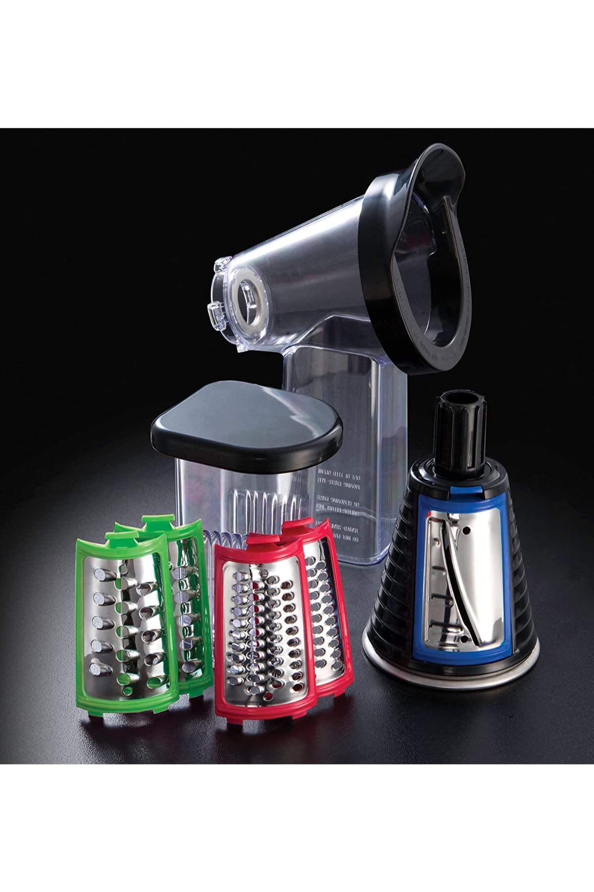 Russell Hobbs Zerkleinerer elektrisch Mini [Glasbehälter inkl. Aufbewahrungsdeckel] Desire Rot (500ml, Gemüsezerkleinerer, Mixer, Multi-& Universalzerkleinerer f. Gemüse, Obst & Fleisch) 24660-56