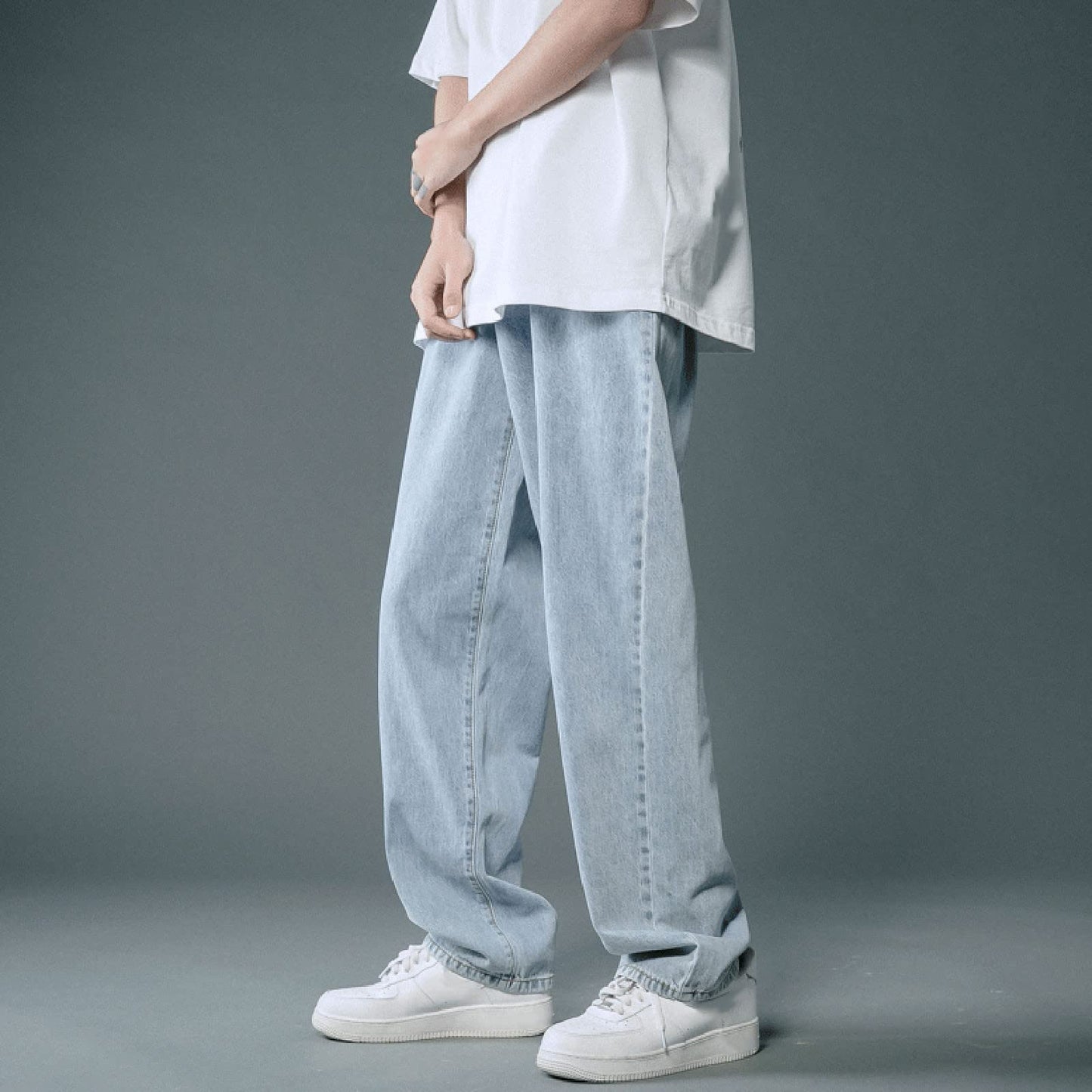 Men’s Baggy Y2K Vintage Jeans – Loose Fit Skateboard Streetwear Denim Pants