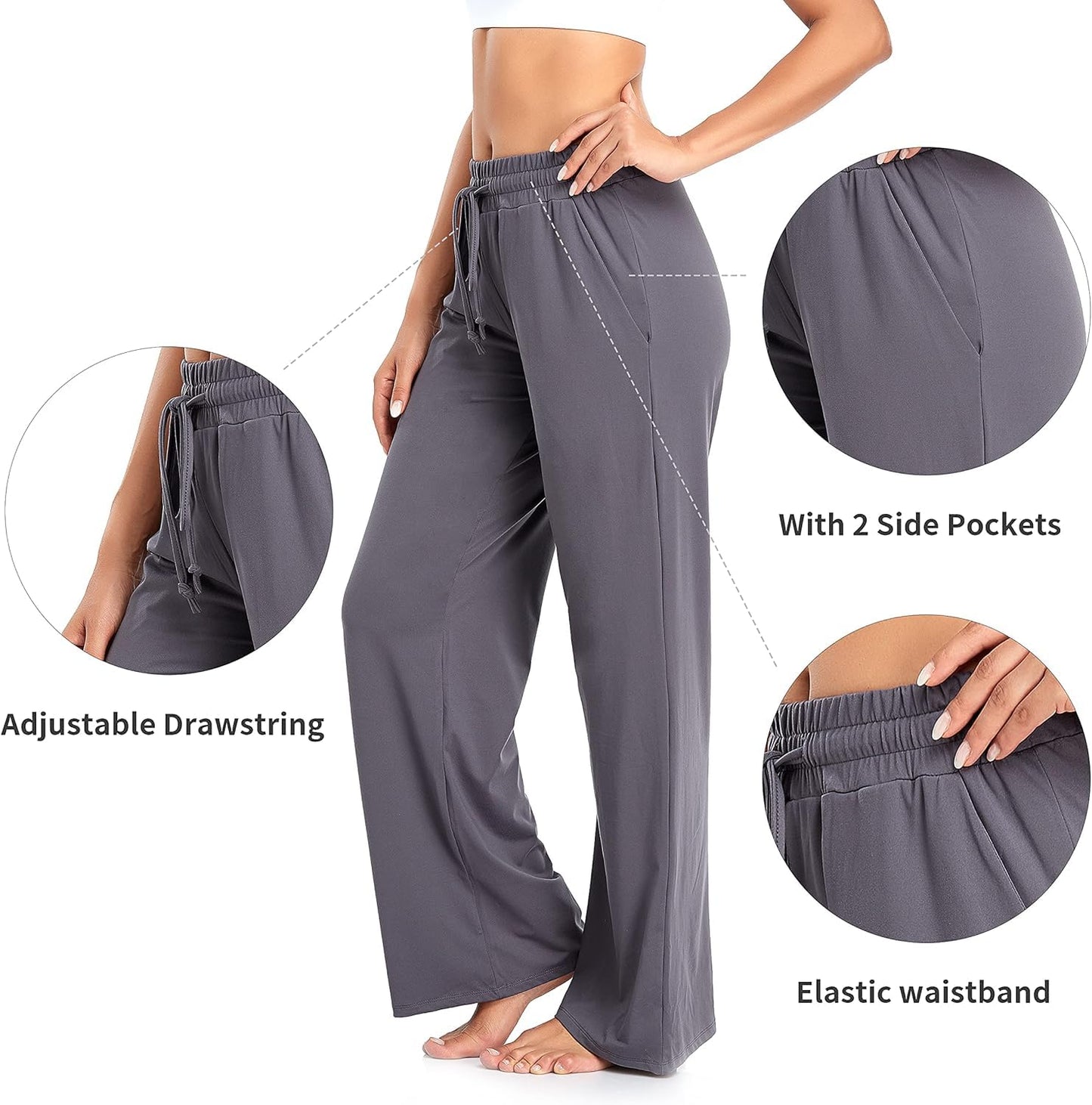 Women's Sweatpants – Casual Sport Pants with Elastic Waist