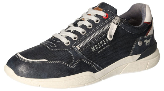 MUSTANG Men’s Trainers – Stylish Lace-Up Sneakers with Side Zip