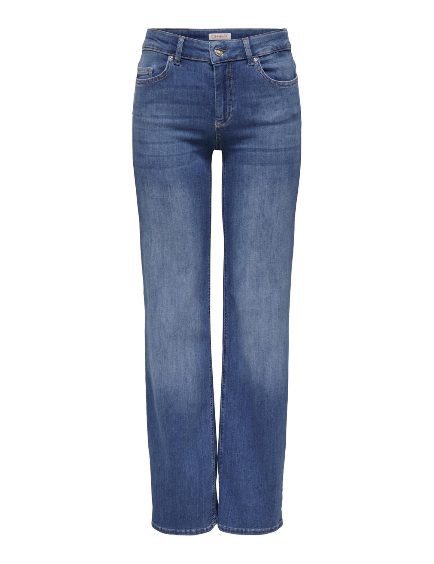 ONLY Women’s ONLBLUSH Mid-Rise Straight-Fit Jeans