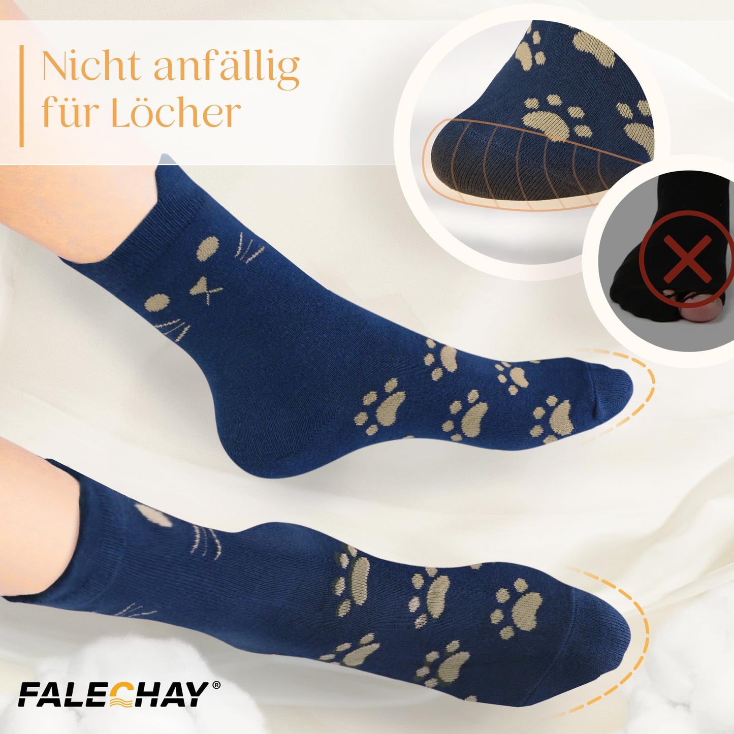 Falechay Women's Socks 10 Pairs – Colorful Cotton Sports Socks