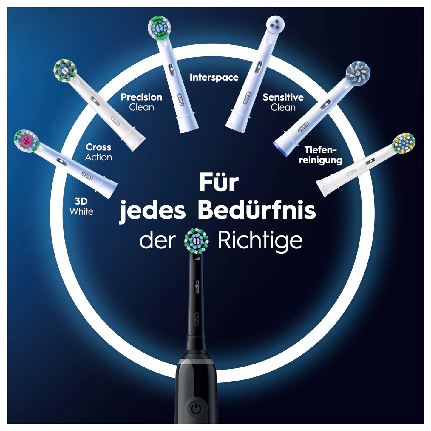 Oral-B PRO 3 3500 Elektrische Zahnbürste/Electric Toothbrush, 2 Aufsteckbürsten, mit 3 Putzmodi und visueller 360° Andruckkontrolle für Zahnpflege, Reiseetui, Geschenk Mann/Frau, schwarz
