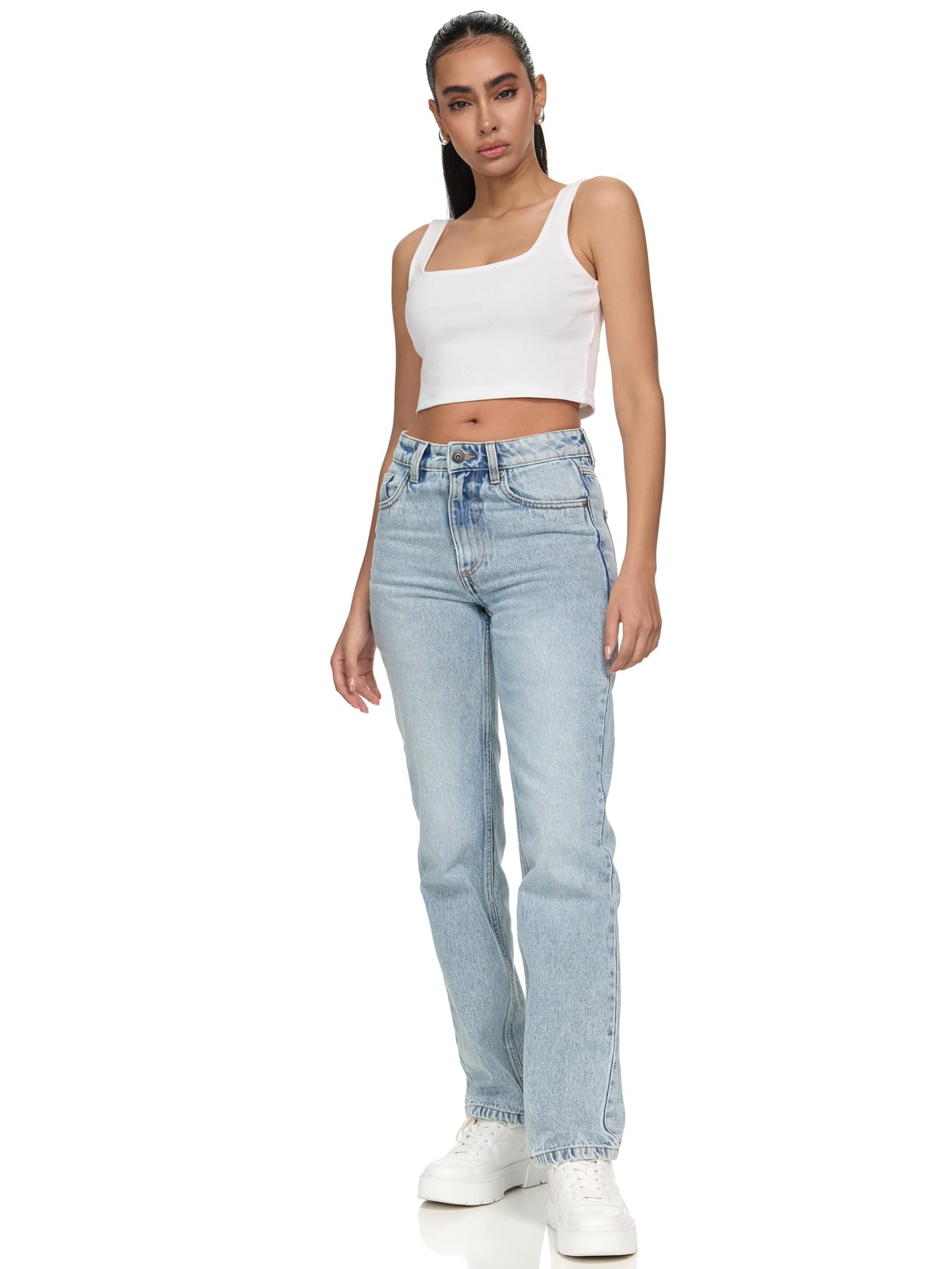 REPUBLIX Women’s Loose Fit Jeans RJ-1002 – Mid-Rise 100% Cotton Denim