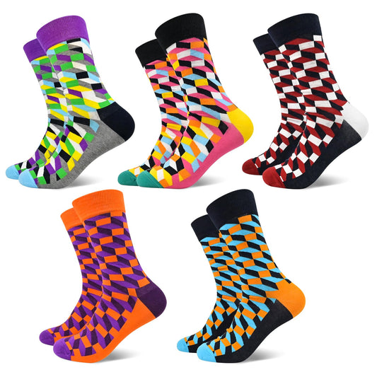 Stynice 5 Pairs Funny Cotton Socks for Men