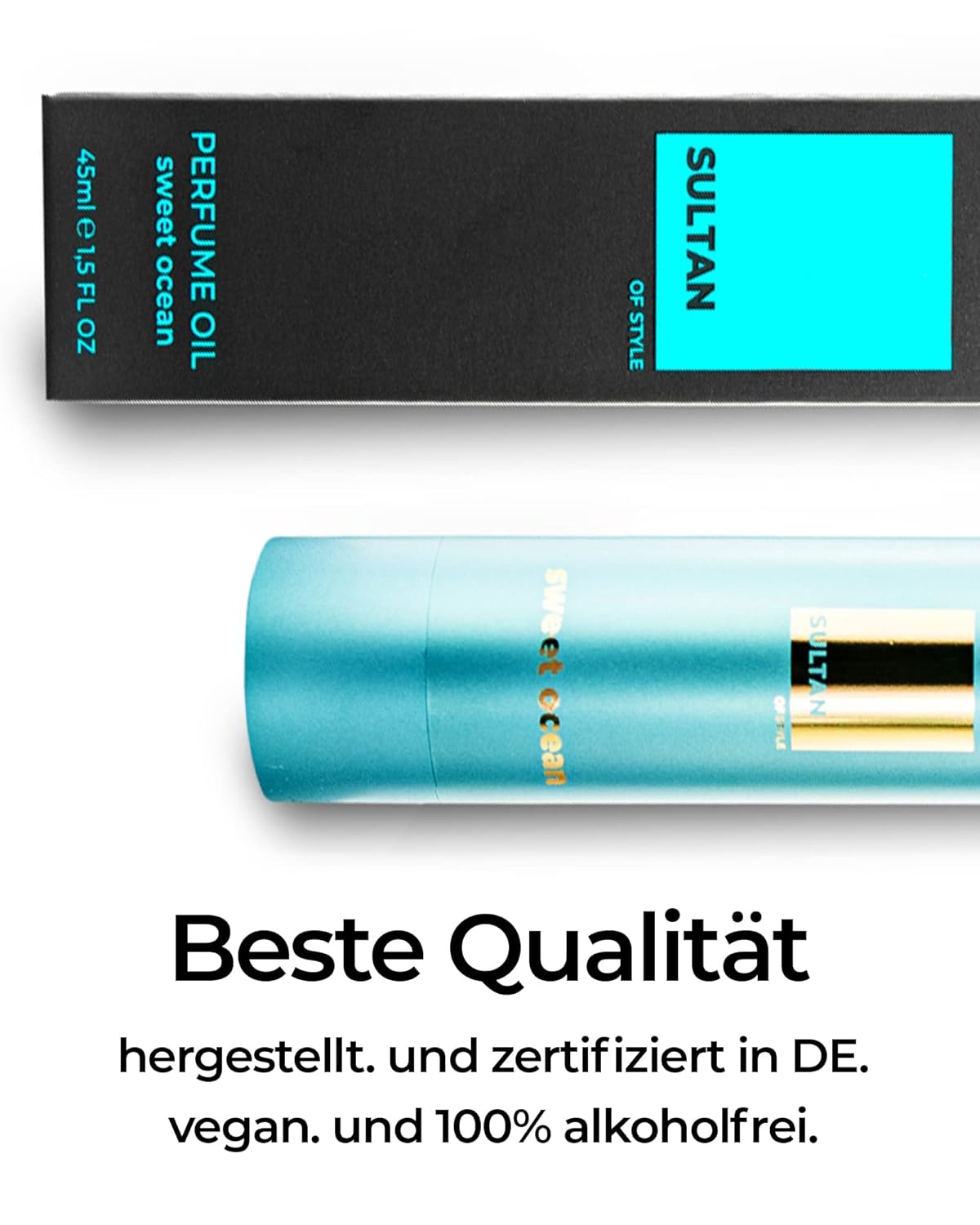 Sultan of Style Sweet Ocean Parfum Oil Herren | Frischer & Süßlicher Duft | 100% Alkoholfrei | Pflegende Ätherische Öle | Geschenke für Männe