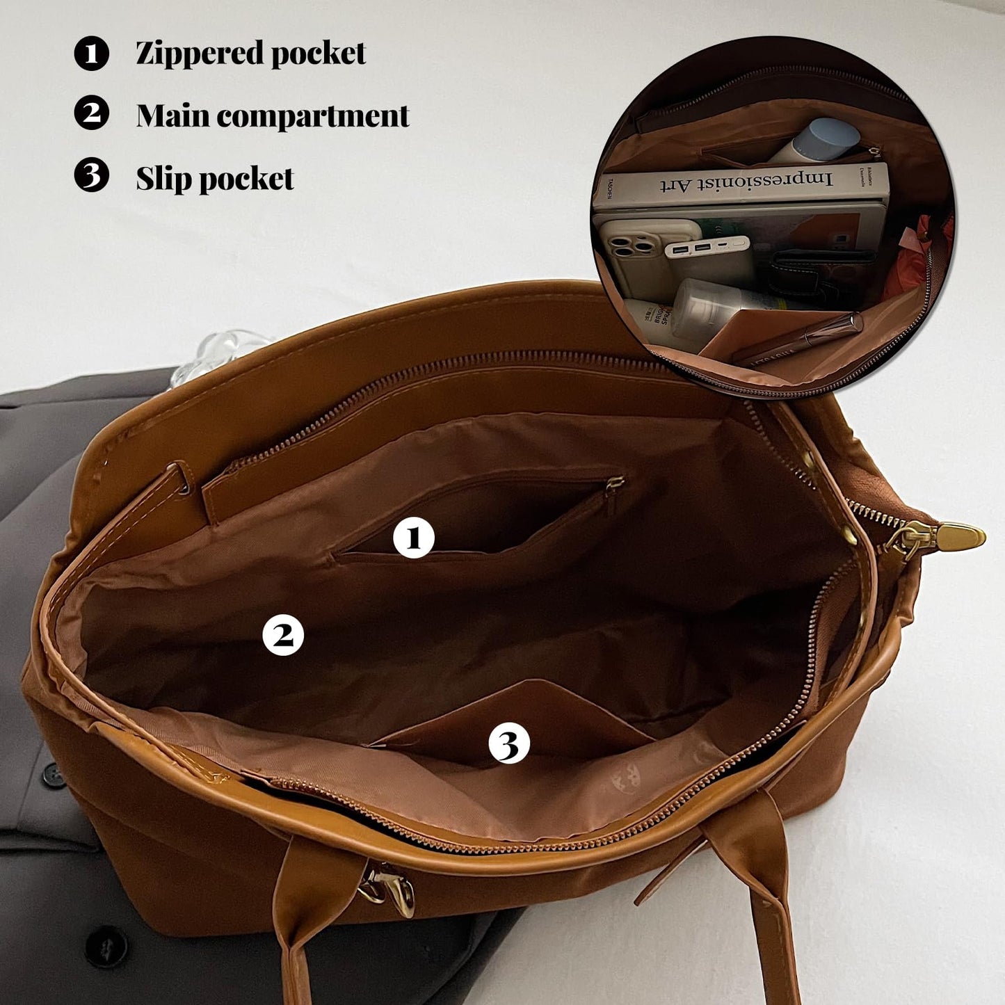 Unisoul Suede Handbag for Women