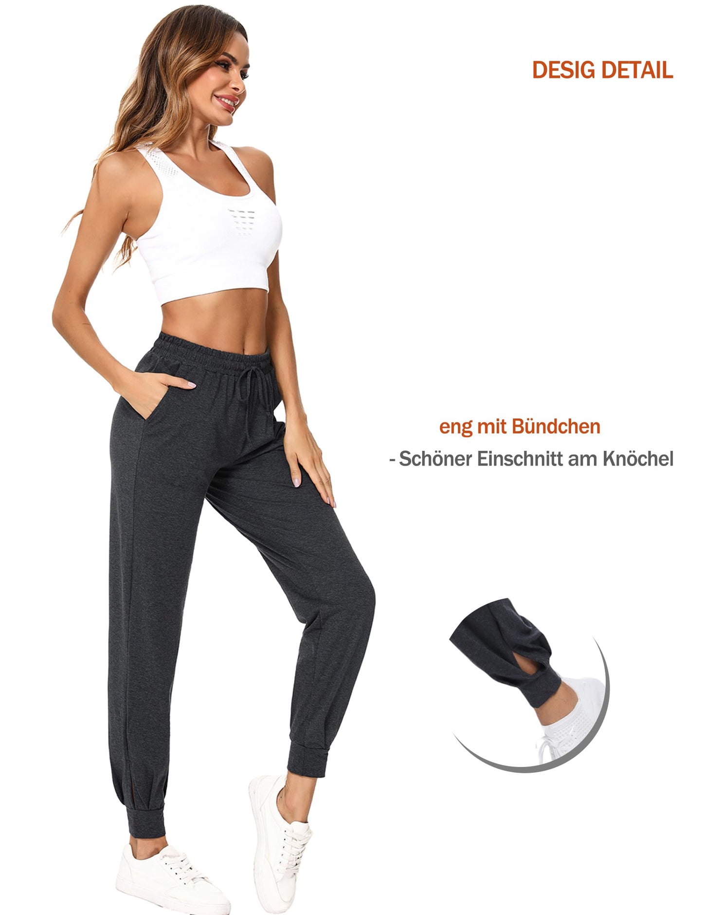 Aseniza Women's Jogging Pants – High Waist Cotton Sports Pants