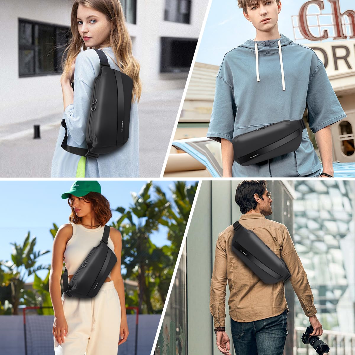 REETEE Waterproof Waist Bag – Multifunctional Sling Bag for Men & Women