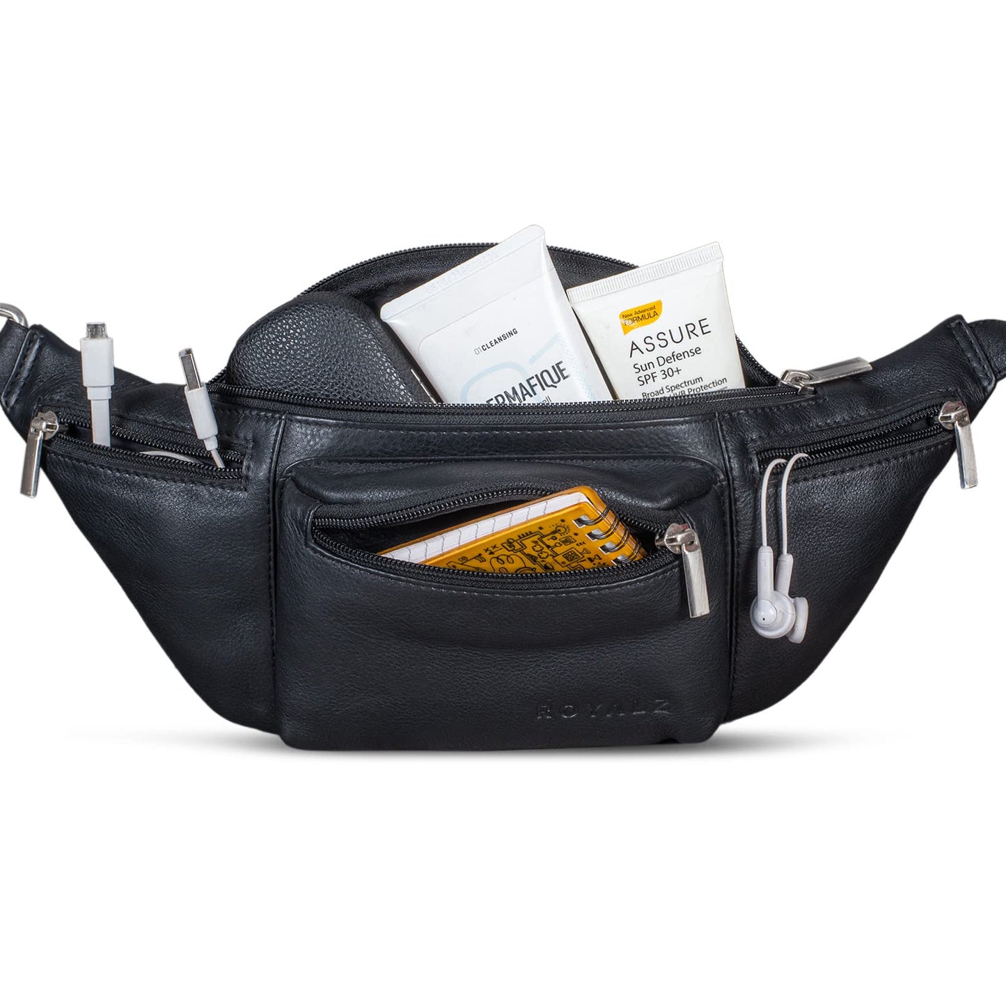 'Laguna' Leather Waist Bag – Vintage Style Crossbody Bag for Men & Women