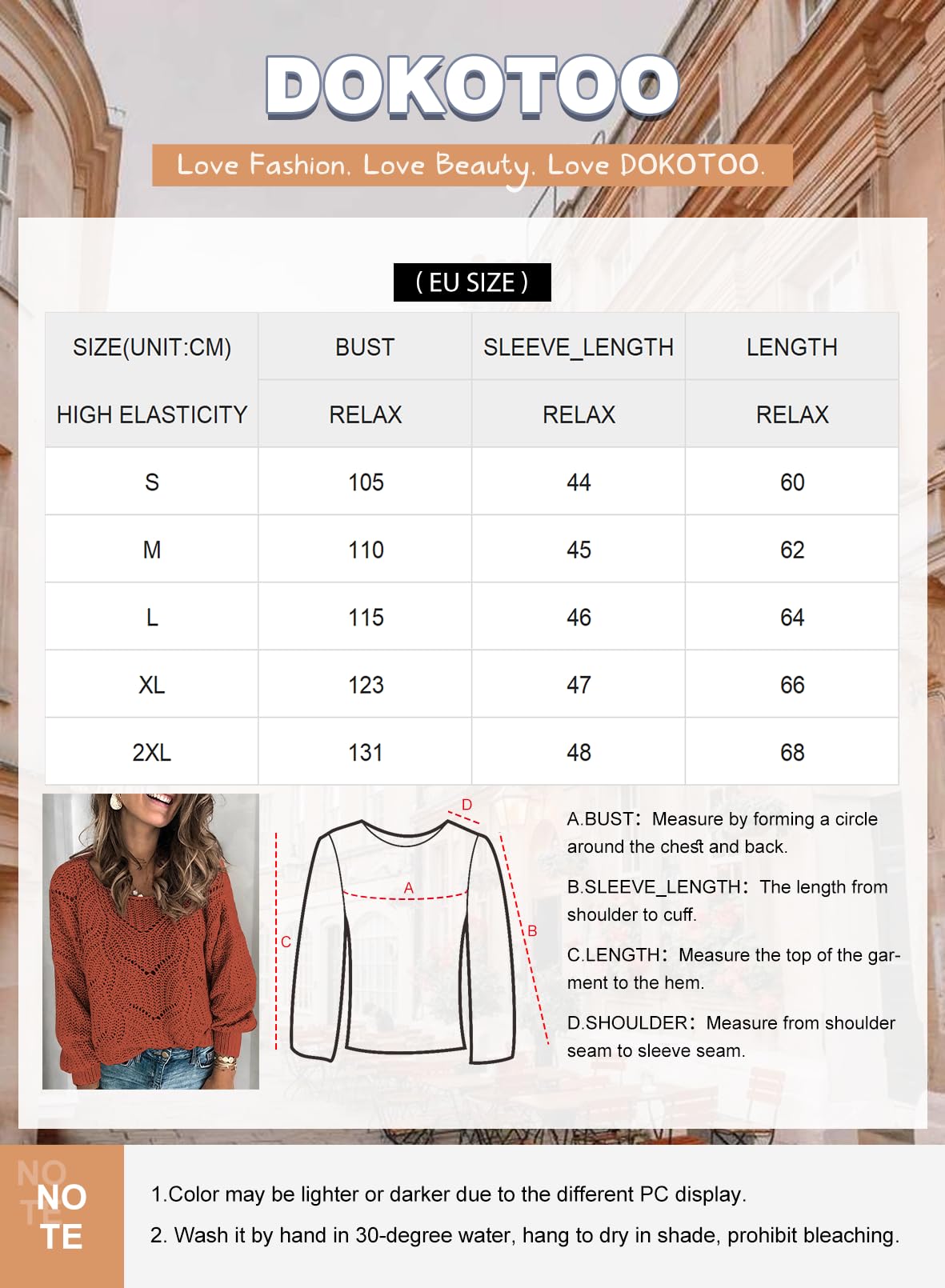 Dokotoo Women’s Knit Sweater – Elegant Crewneck Pullover