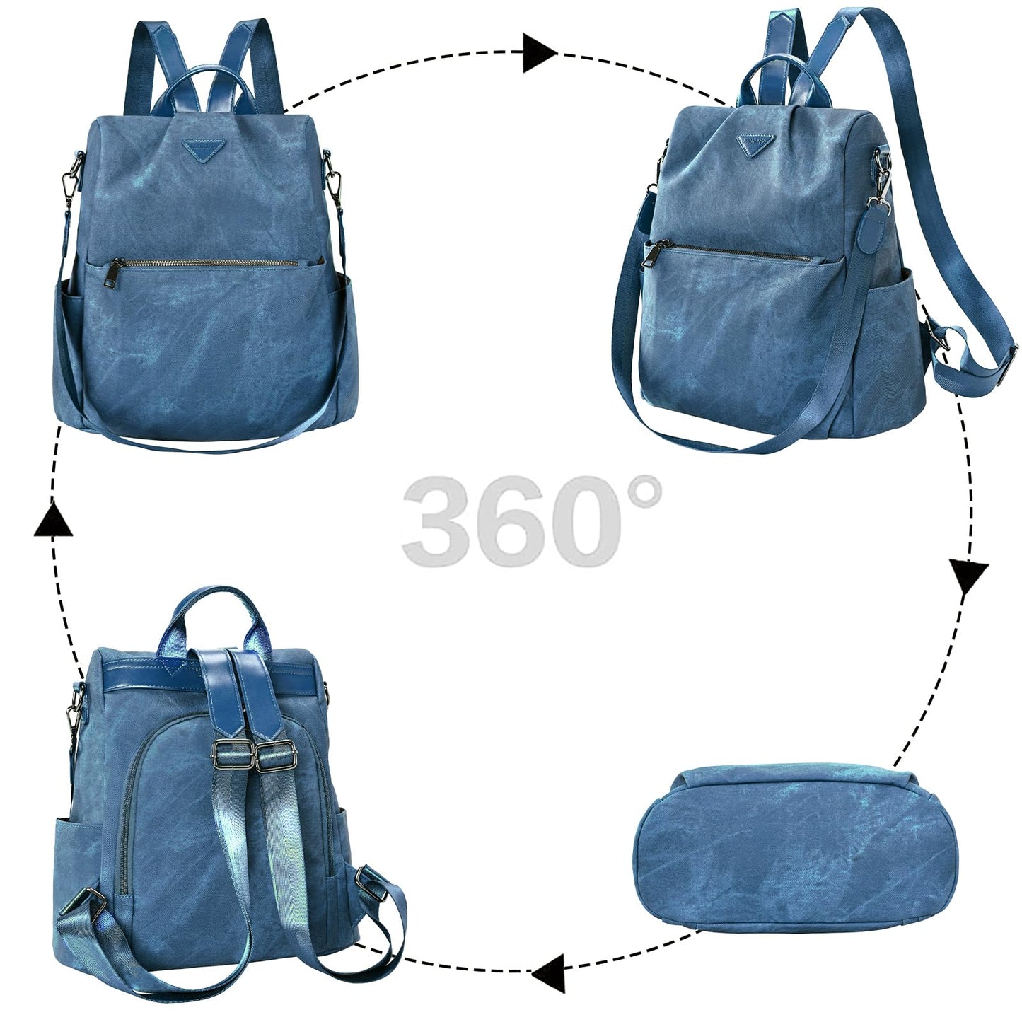 Small Vegan Leather Anti-Theft Backpack for Women