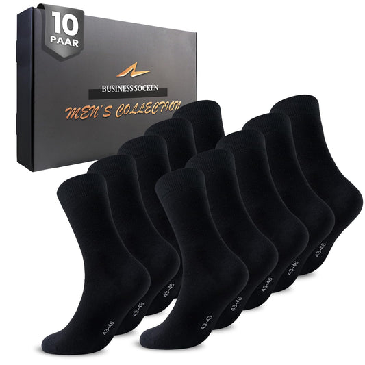 Niorasen Men’s Cotton Socks – 10 Pairs Seamless Business Socks