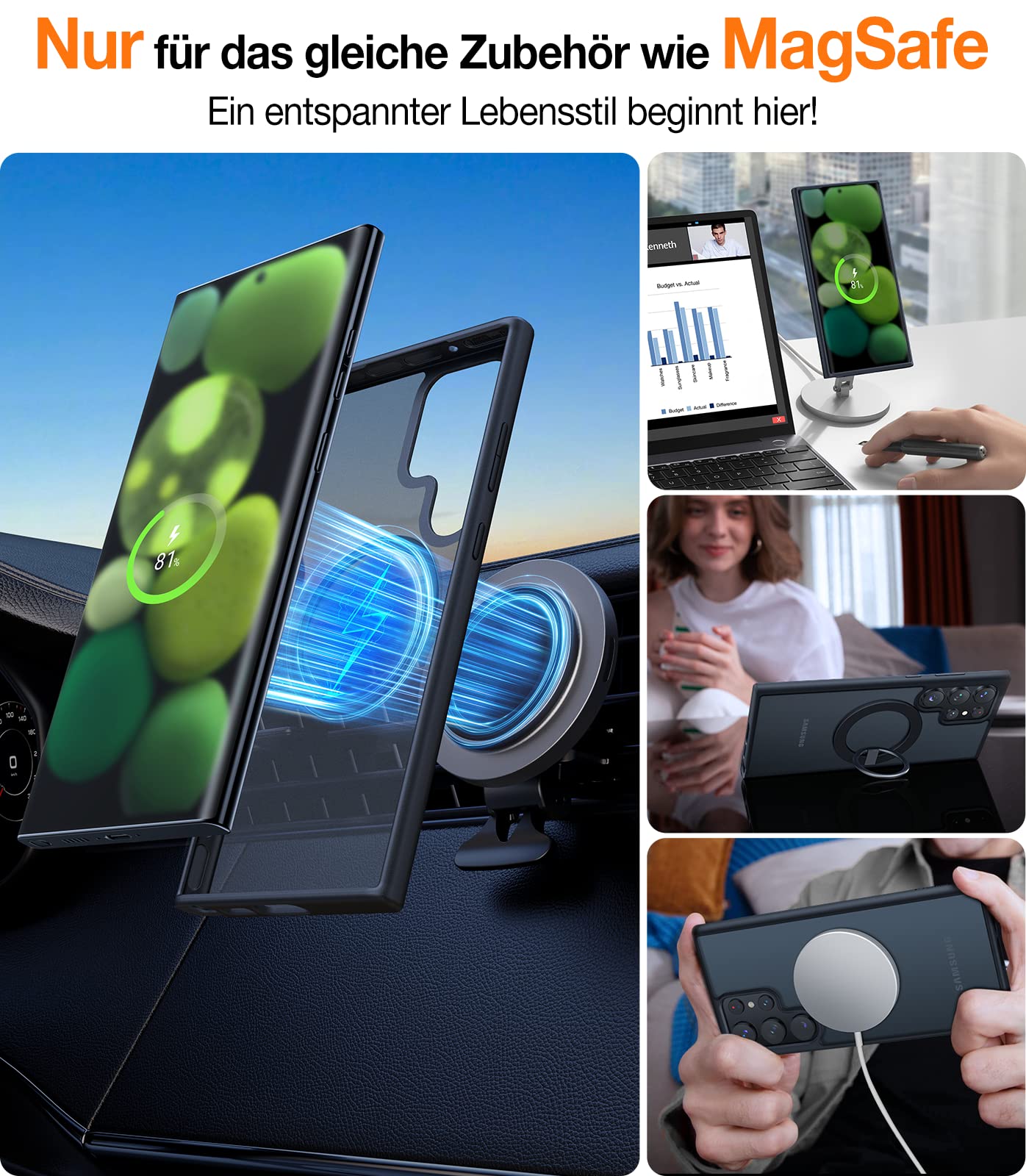 TORRAS For Samsung Galaxy S25 Ultra Case for MagSafe No.1 Protective Power and Magnetic Force S25 Ultra Case Military Level Shockproof Scratch-Resistant with Airbags Hard Case Protective Case Guardian 