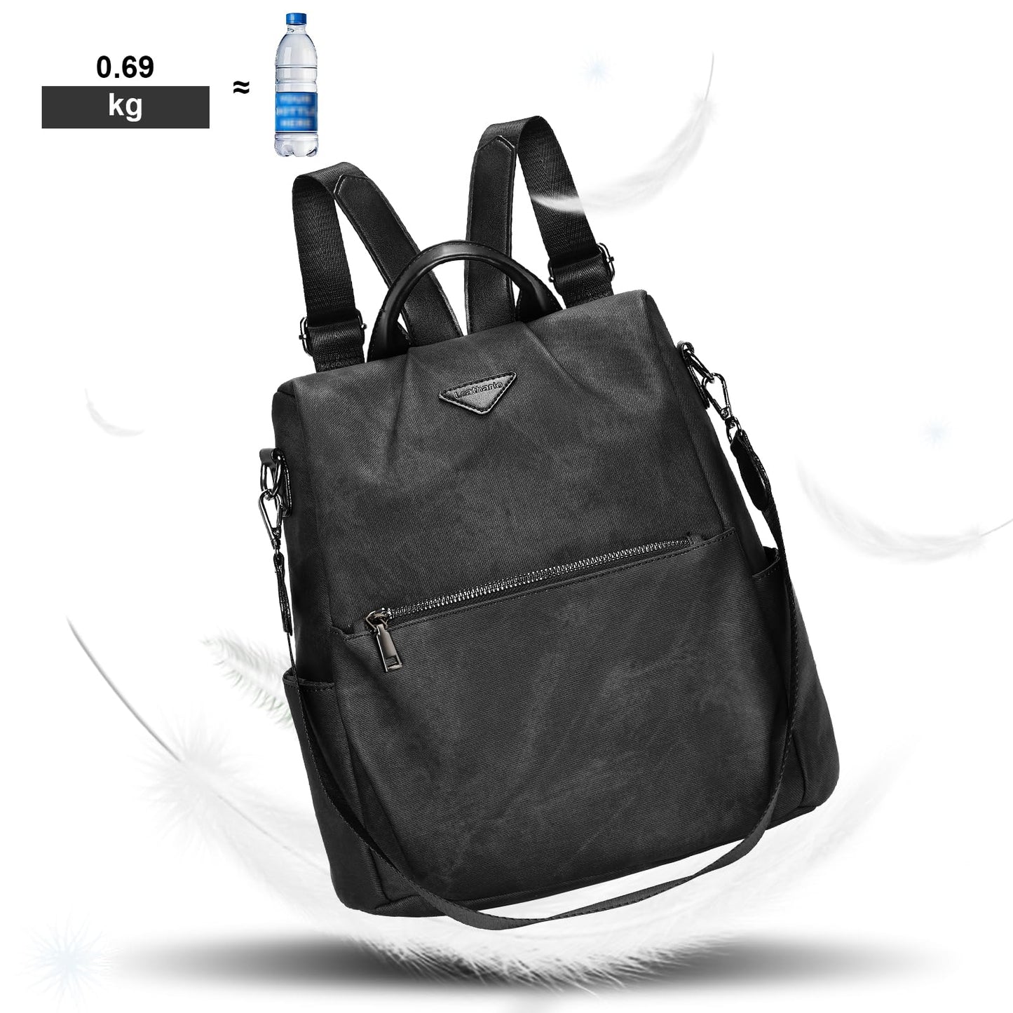Small Vegan Leather Anti-Theft Backpack for Women