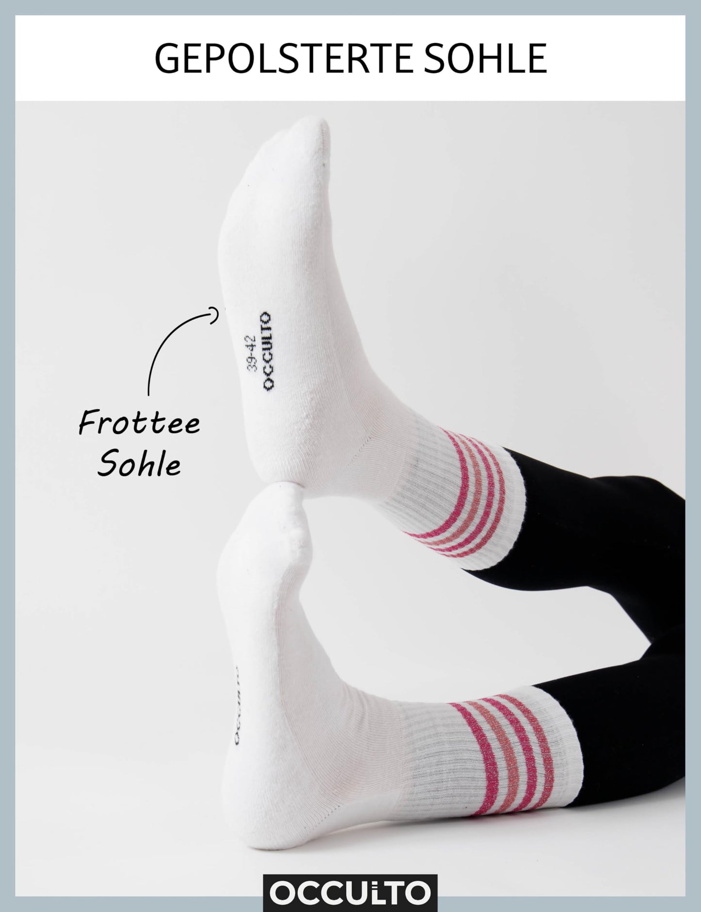 Occulto Women's Retro Tennis Socks – 6-Pack