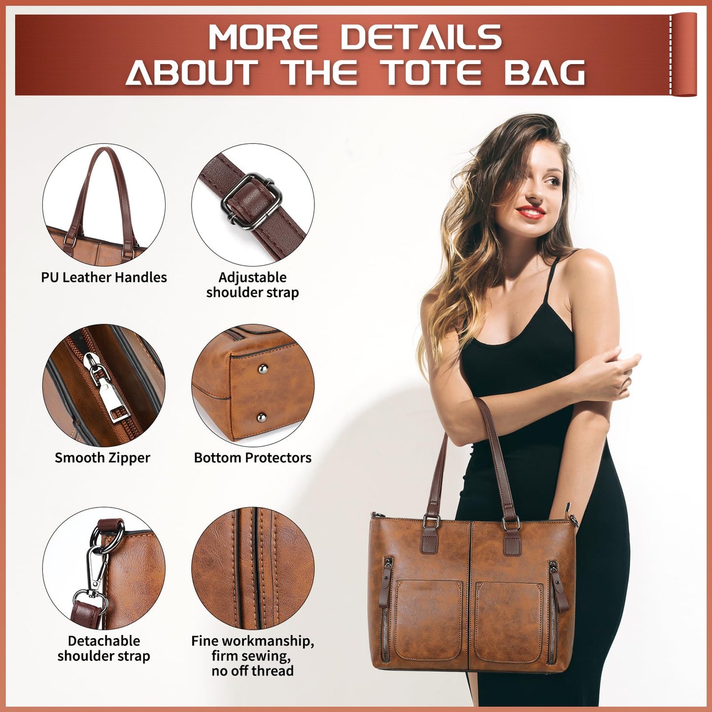 BAIGIO Women’s Large Handbag