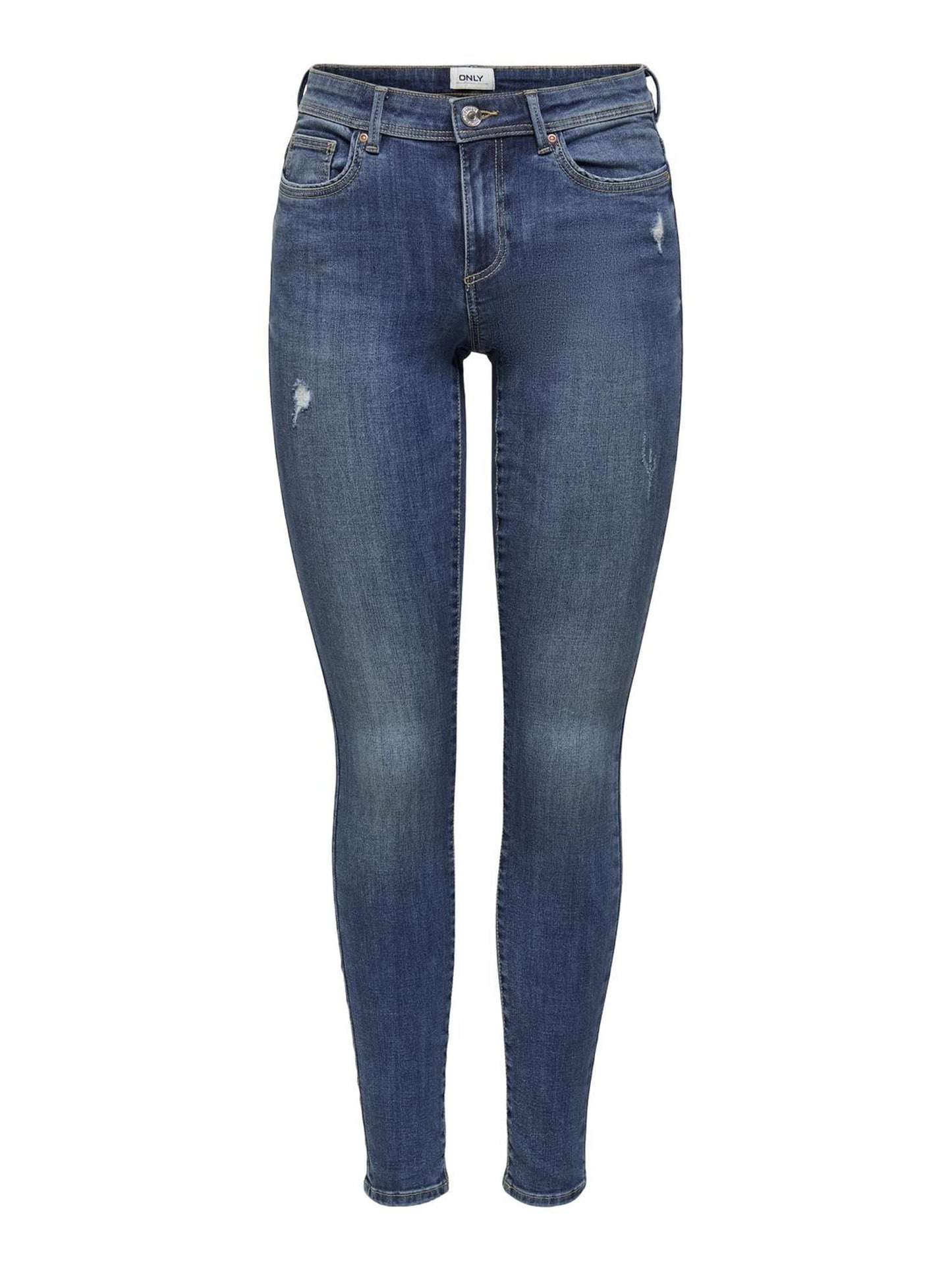 ONLY Women’s ONLWAUW Mid-Rise Skinny Fit Jeans