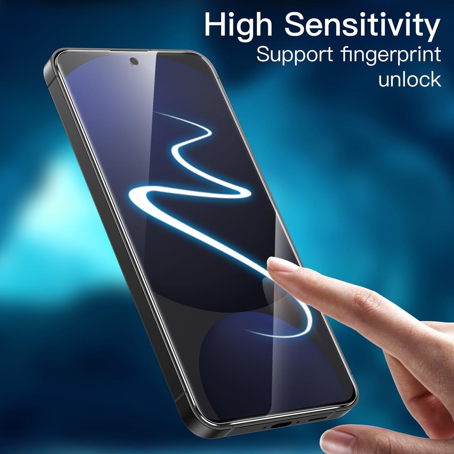 JETech Screen Protector for Samsung Galaxy S25 FE with Camera Protection, 9H Tempered Glass Screen Protector with Easy Installation Tool, Fingerprint ID Compatible, HD Clear, Pack of 2 Each