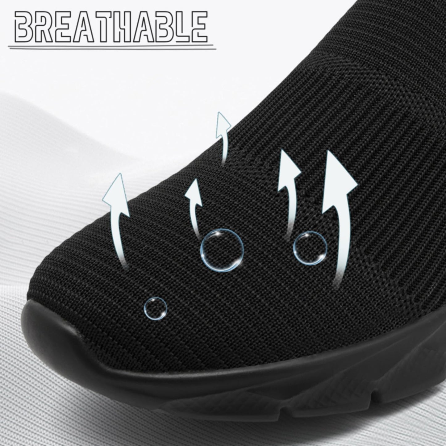 Men’s Slip-On Running Shoes – Lightweight Breathable Athletic Sneakers
