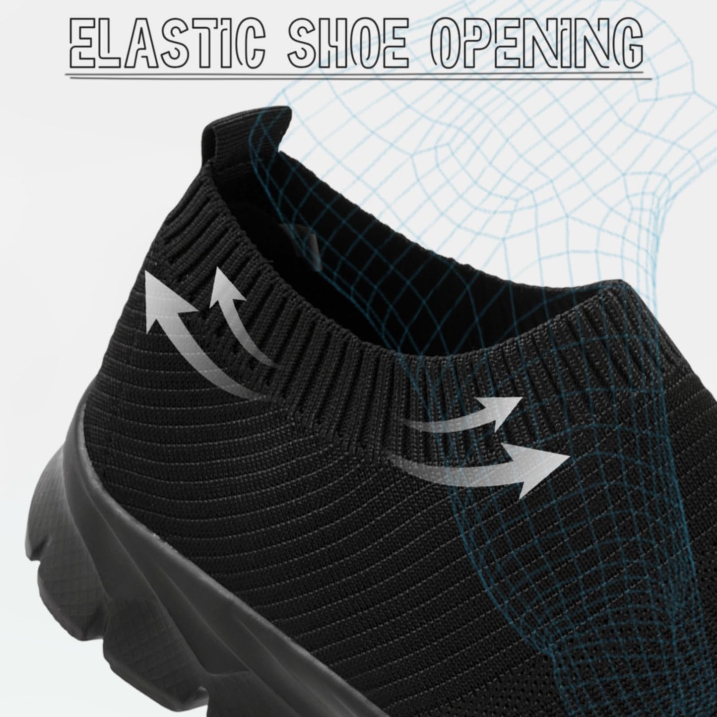 Men’s Slip-On Running Shoes – Lightweight Breathable Athletic Sneakers