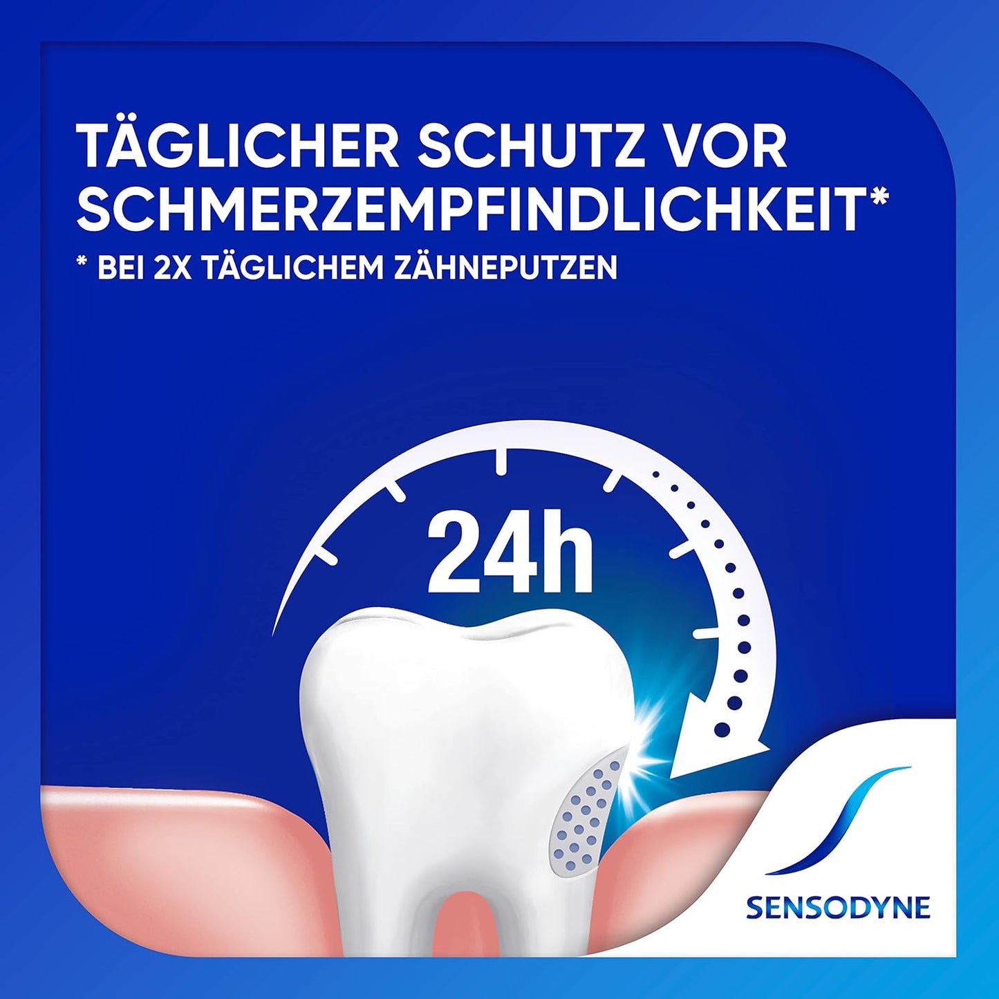 Sensodyne Sensitiv Fluorid Zahnpasta, 75ml, tägliche Zahncreme zum Schutz vor Karies, bei schmerzempfindlichen Zähnen