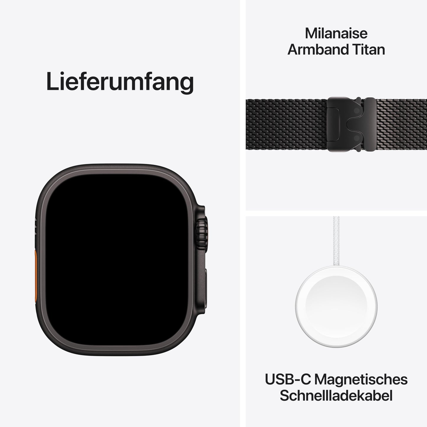 Apple Watch Ultra 3 GPS + Cellular 49 mm Premium Smartwatch for Running Training and Combination Sports with Robust Titanium Case in Black and Alpine Loop in Black (Medium) 