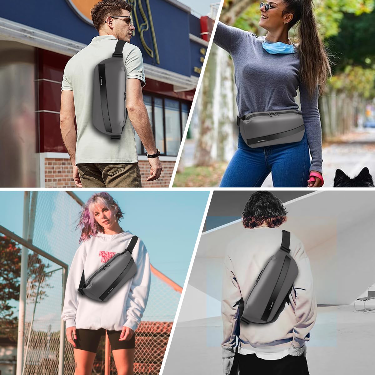 REETEE Waterproof Waist Bag – Multifunctional Sling Bag for Men & Women