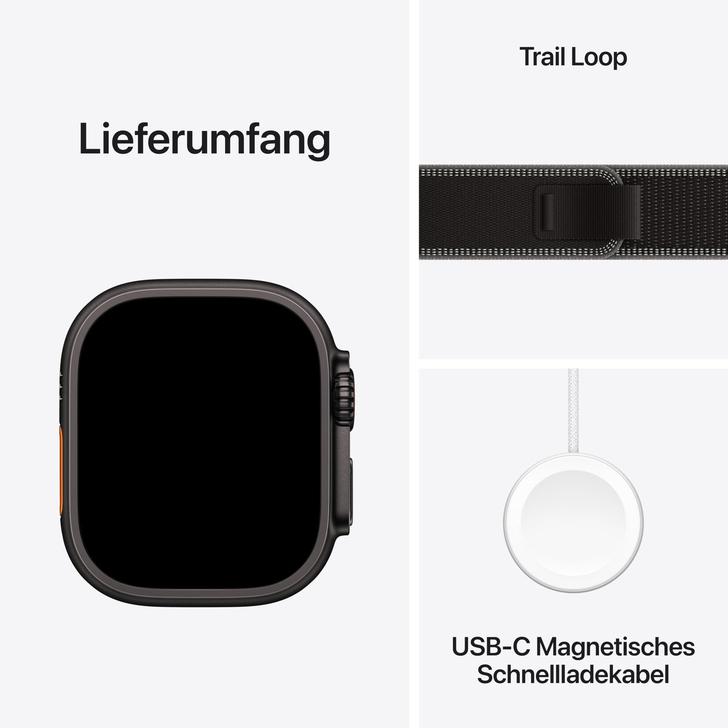 Apple Watch Ultra 3 GPS + Cellular 49 mm Premium Smartwatch for Running Training and Combination Sports with Robust Titanium Case in Black and Alpine Loop in Black (Medium) 